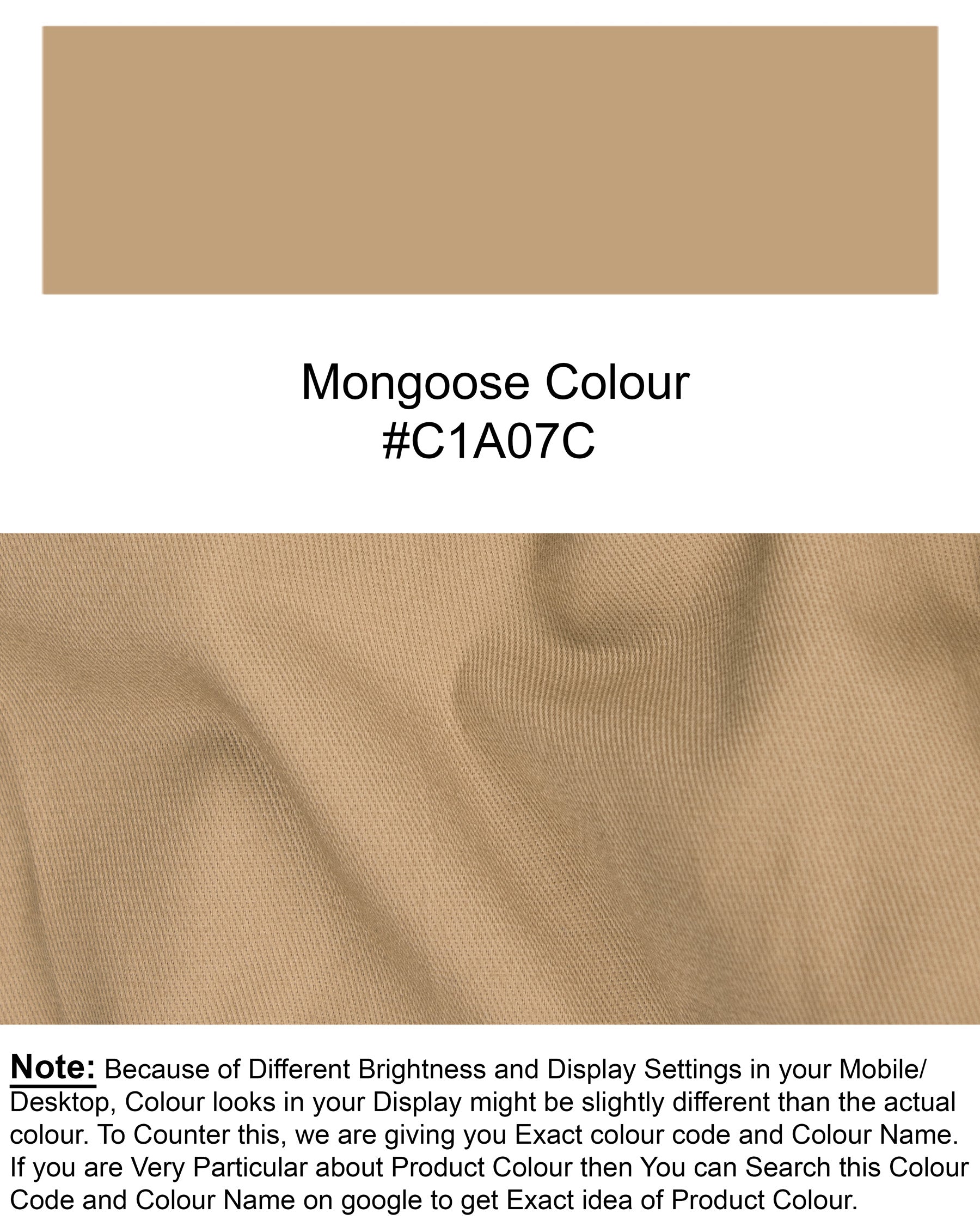 Mongoose Cream Premium Cotton Suit ST1338-SBP-36, ST1338-SBP-38, ST1338-SBP-40, ST1338-SBP-42, ST1338-SBP-44, ST1338-SBP-46, ST1338-SBP-48, ST1338-SBP-50, ST1338-SBP-52, ST1338-SBP-54, ST1338-SBP-56, ST1338-SBP-58, ST1338-SBP-60