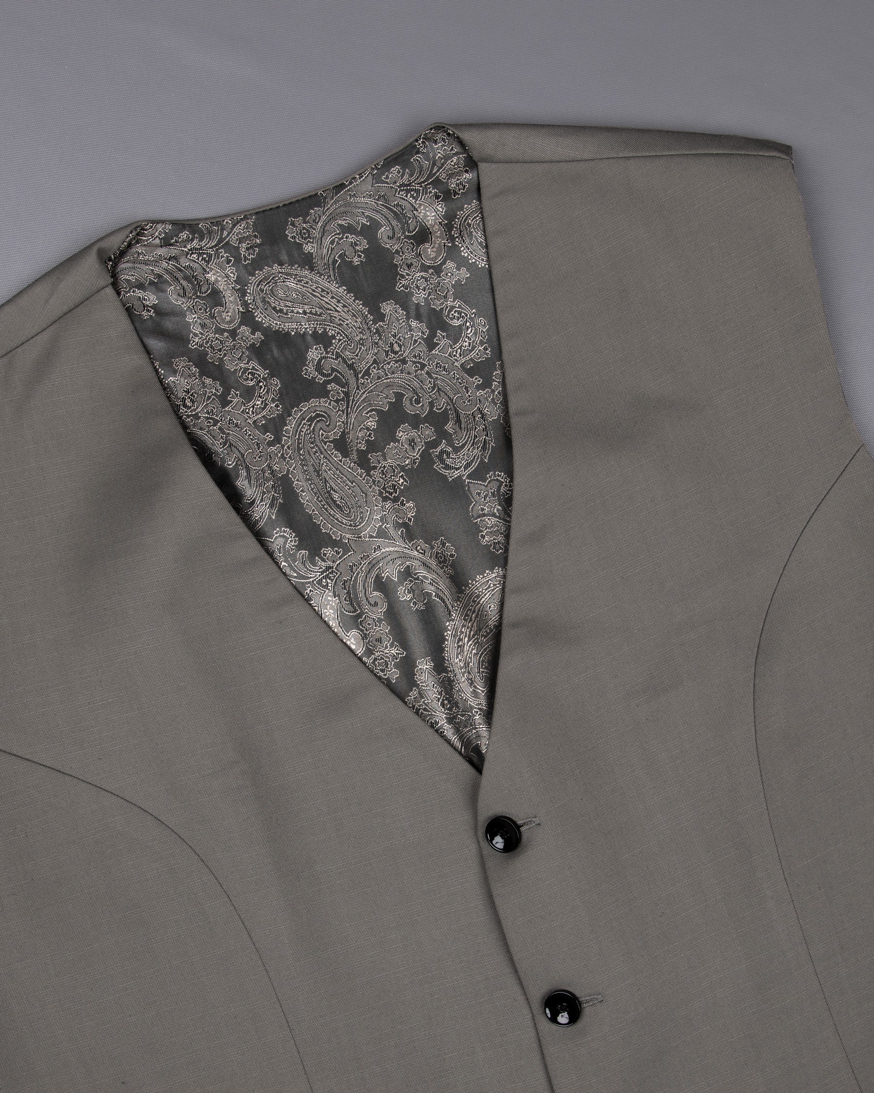 Flint Gray Wool Rich Tuxedo Suit