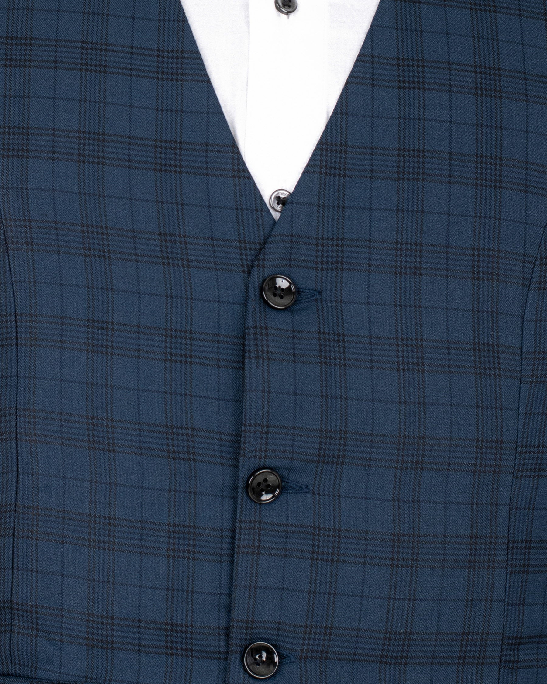 Nile Blue Plaid Wool Rich Tuxedo Suit