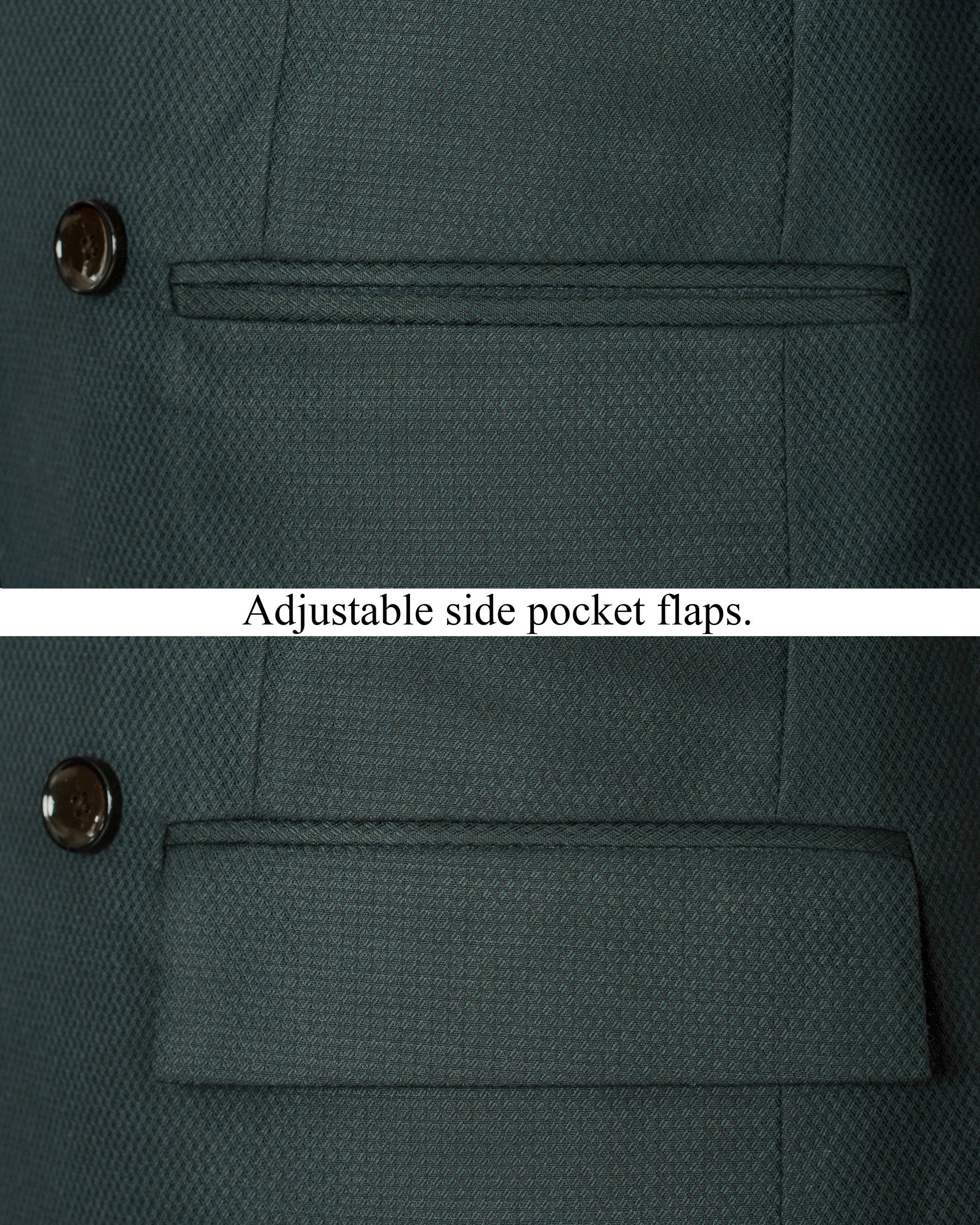 Firefly Green Double-Breasted Wool Rich suit