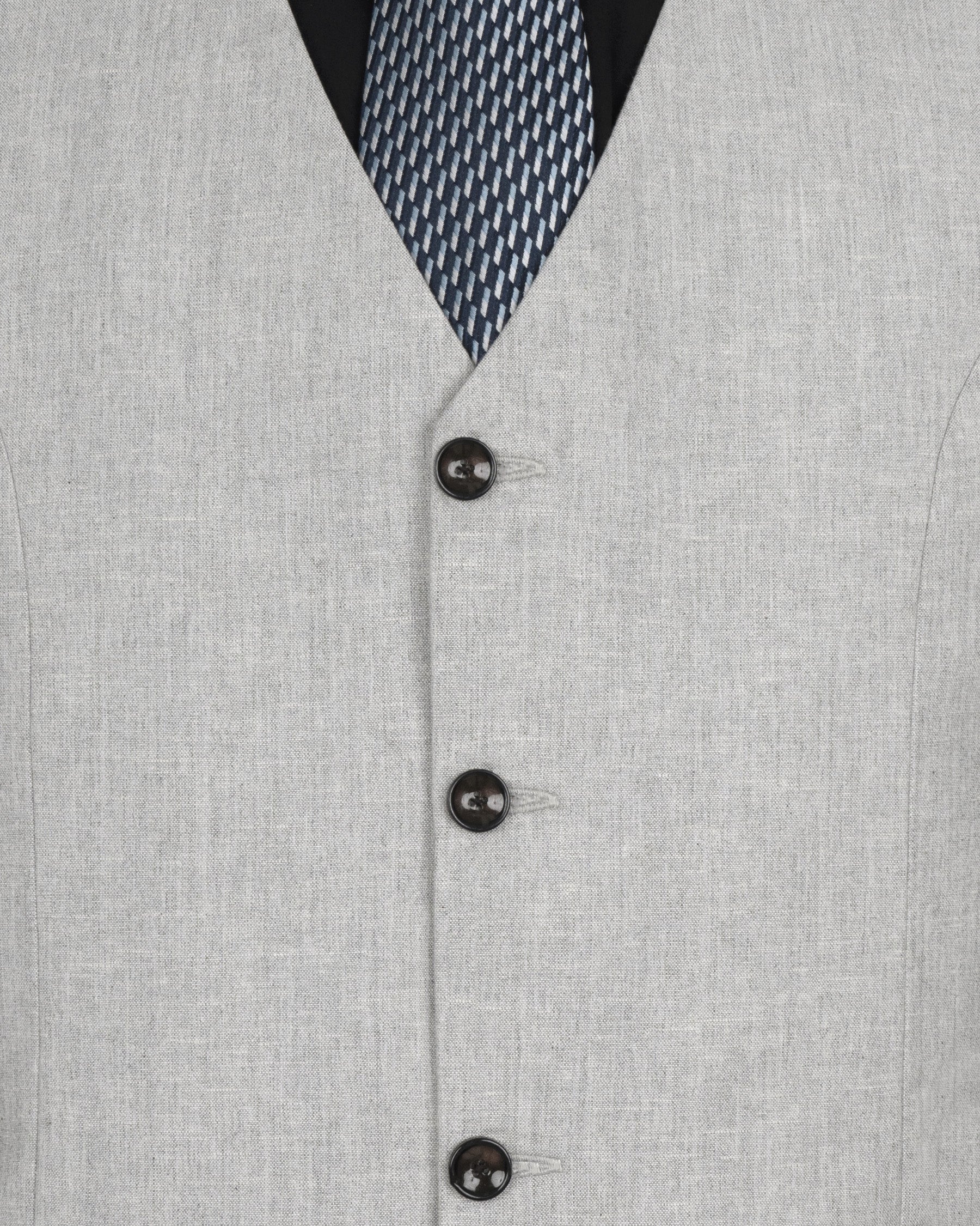 Pumice Grey Double-Breasted Wool Rich Suit