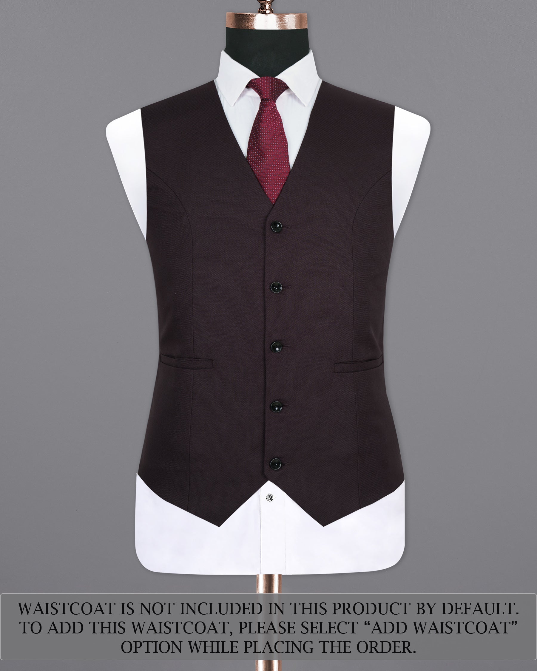 Maroon Double Breasted wool rich Suit