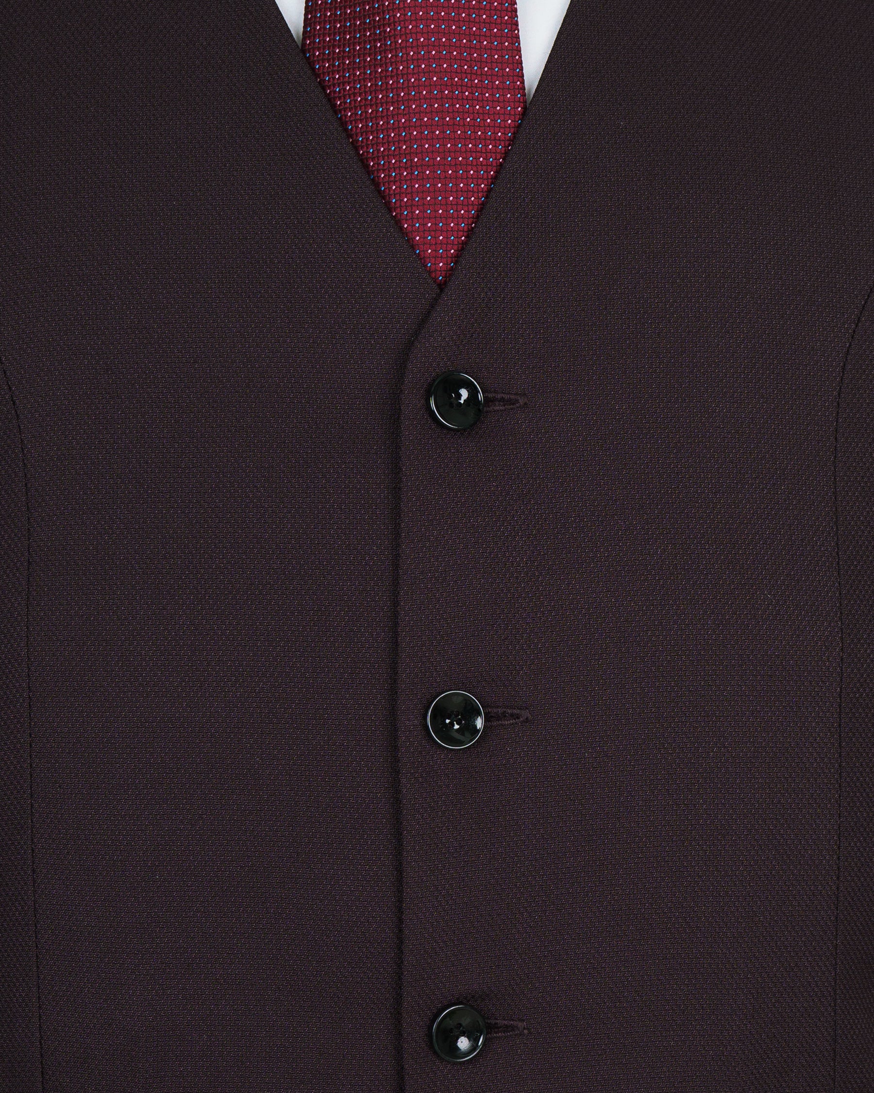 Maroon Double Breasted wool rich Suit