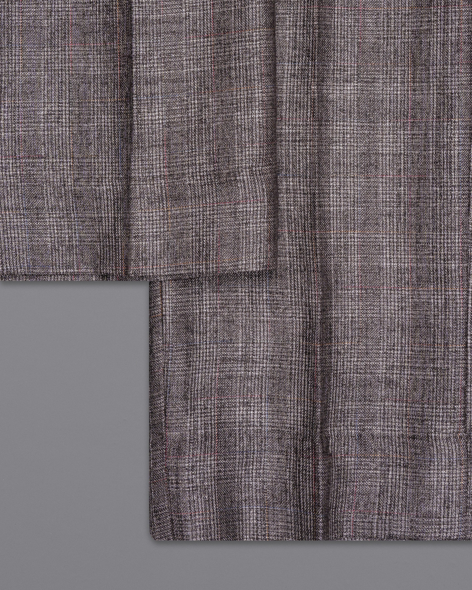 Don Juan Brown Plaid Wool Rich Suit