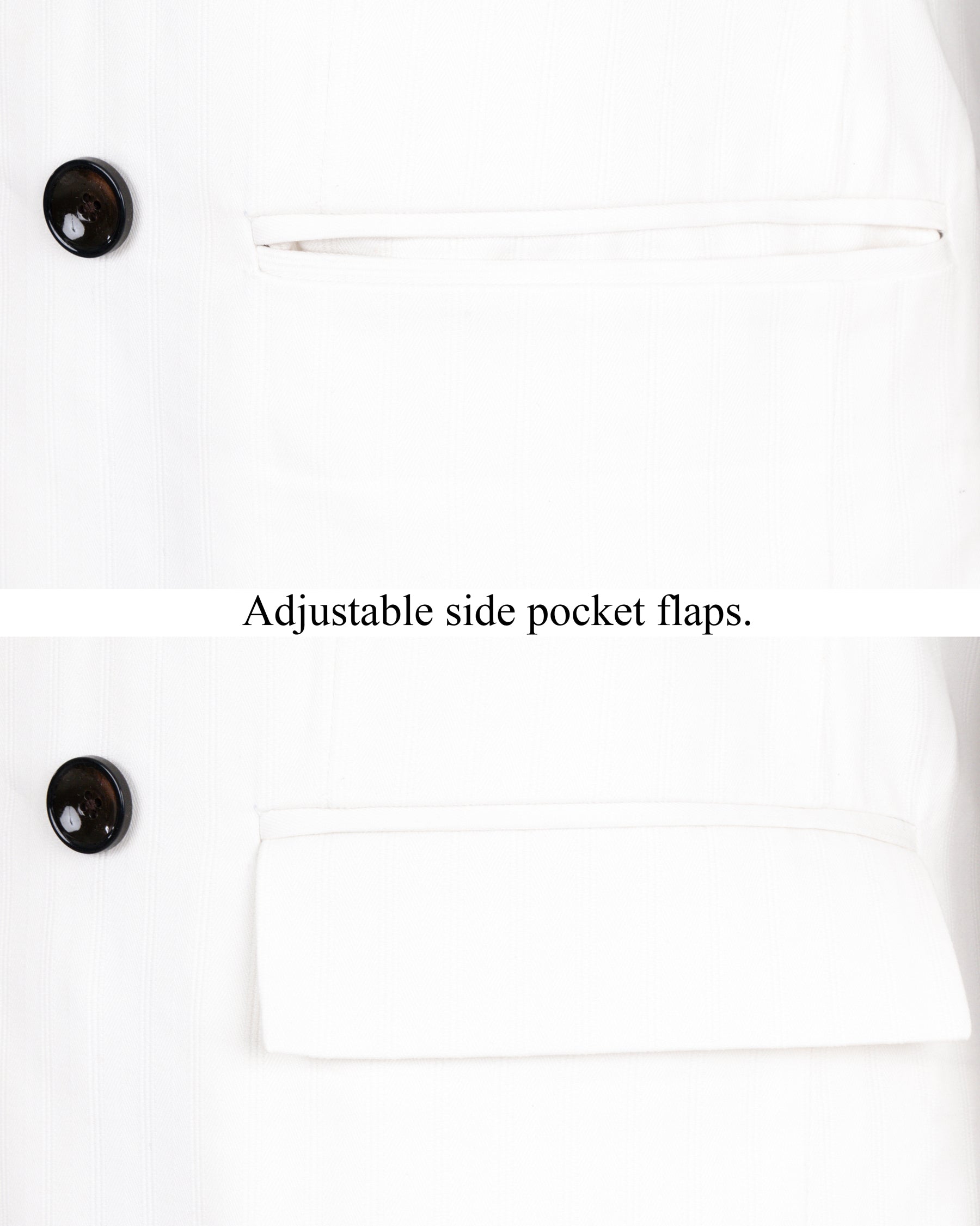 Bright White Subtle Striped  Double Breasted Premium Cotton Suit ST1395-DB-36, ST1395-DB-38, ST1395-DB-40, ST1395-DB-42, ST1395-DB-44, ST1395-DB-46, ST1395-DB-48, ST1395-DB-50, ST1395-DB-52, ST1395-DB-54, ST1395-DB-56, ST1395-DB-58, ST1395-DB-60