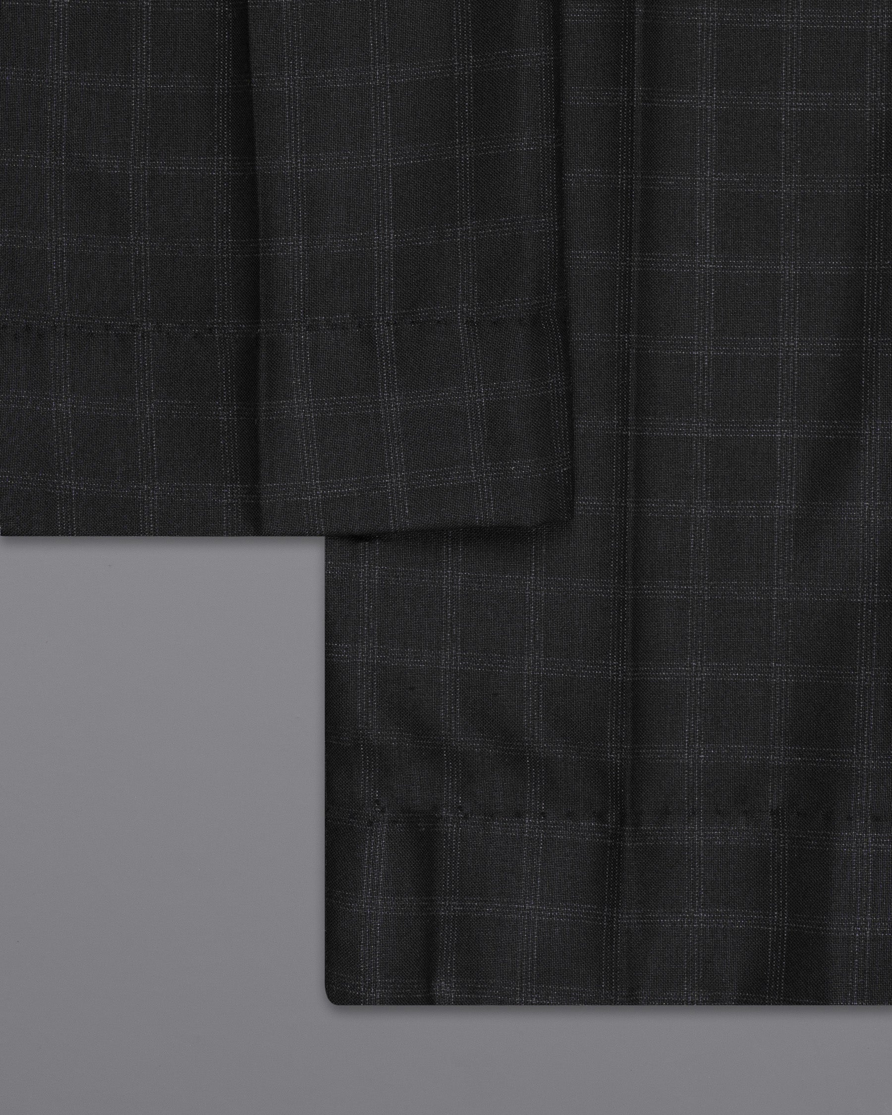Bunker Black Windowpane Wool Rich Sports Suit