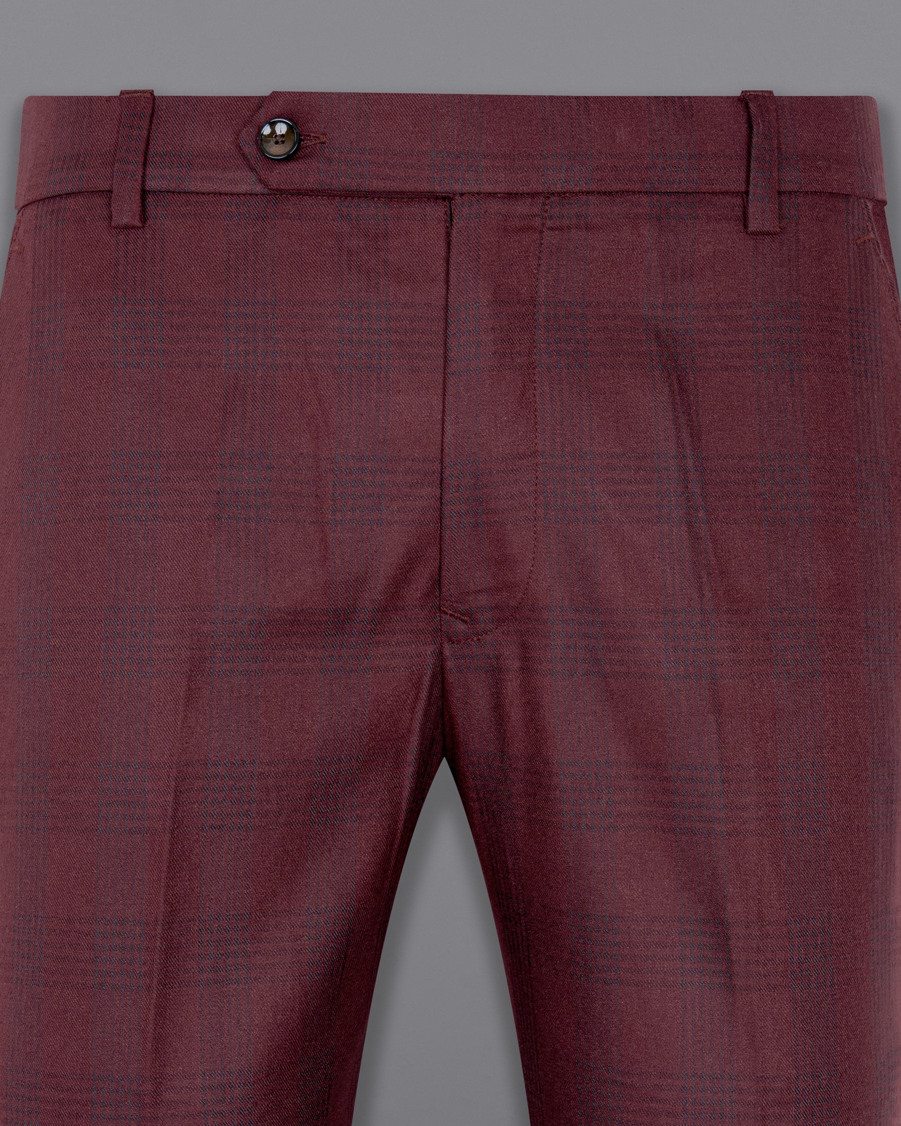 Buccaneer Burgundy Plaid Double Breasted Wool Rich Suit