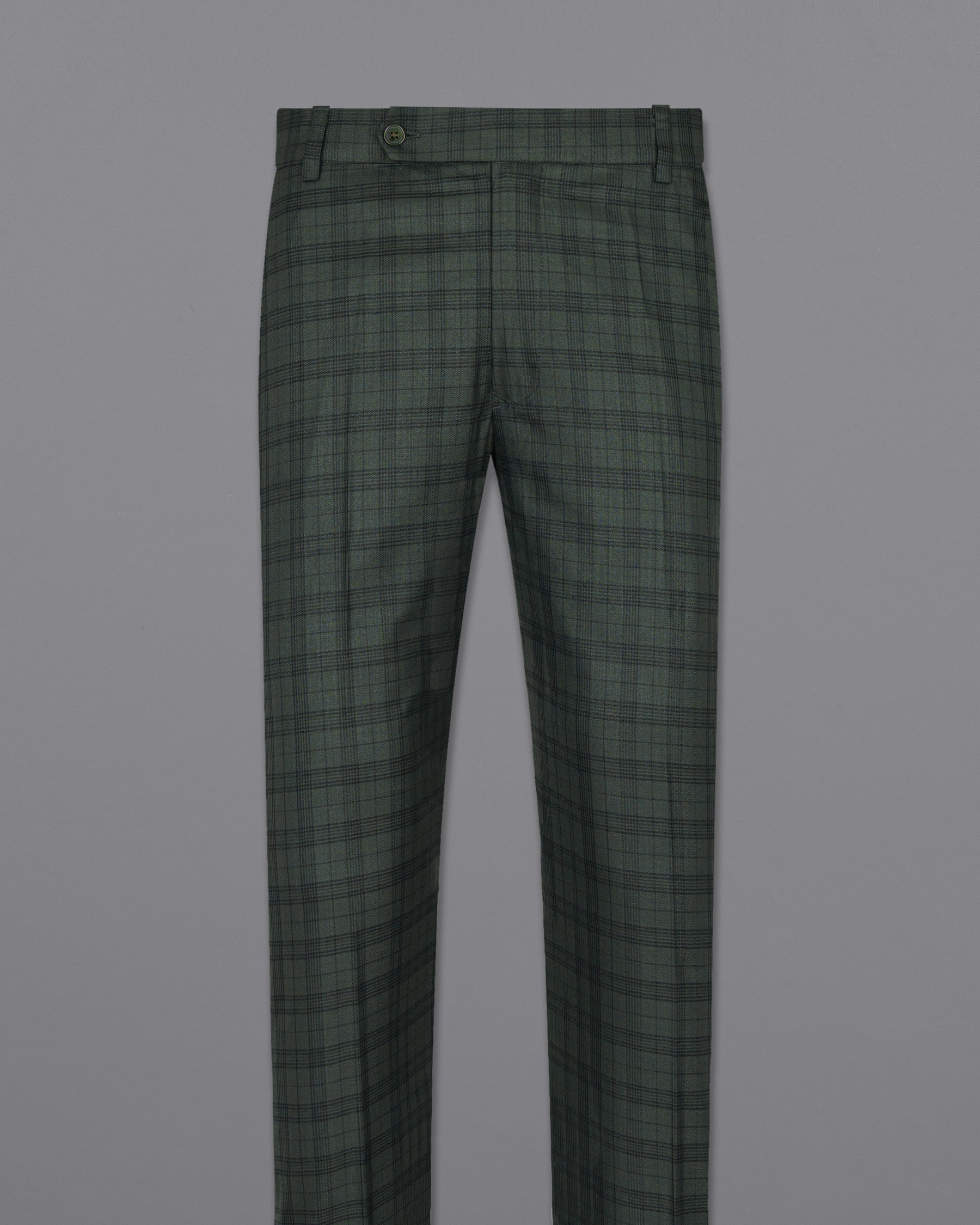 Timber Green Plaid Wool Rich Tuxedo Suit