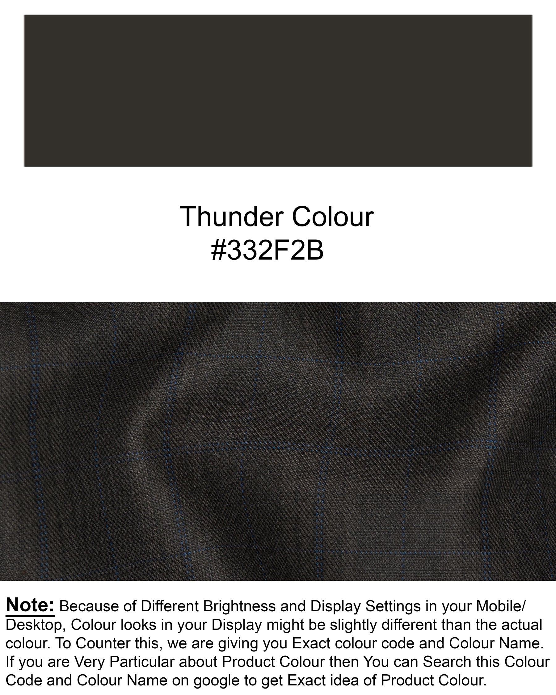 Thunder brown Plaid Cross Buttoned Bandhgala Wool Rich Suit ST1424-CBG-36, ST1424-CBG-38, ST1424-CBG-40, ST1424-CBG-42, ST1424-CBG-44, ST1424-CBG-46, ST1424-CBG-48, ST1424-CBG-50, ST1424-CBG-52, ST1424-CBG-54, ST1424-CBG-56, ST1424-CBG-58, ST1424-CBG-60