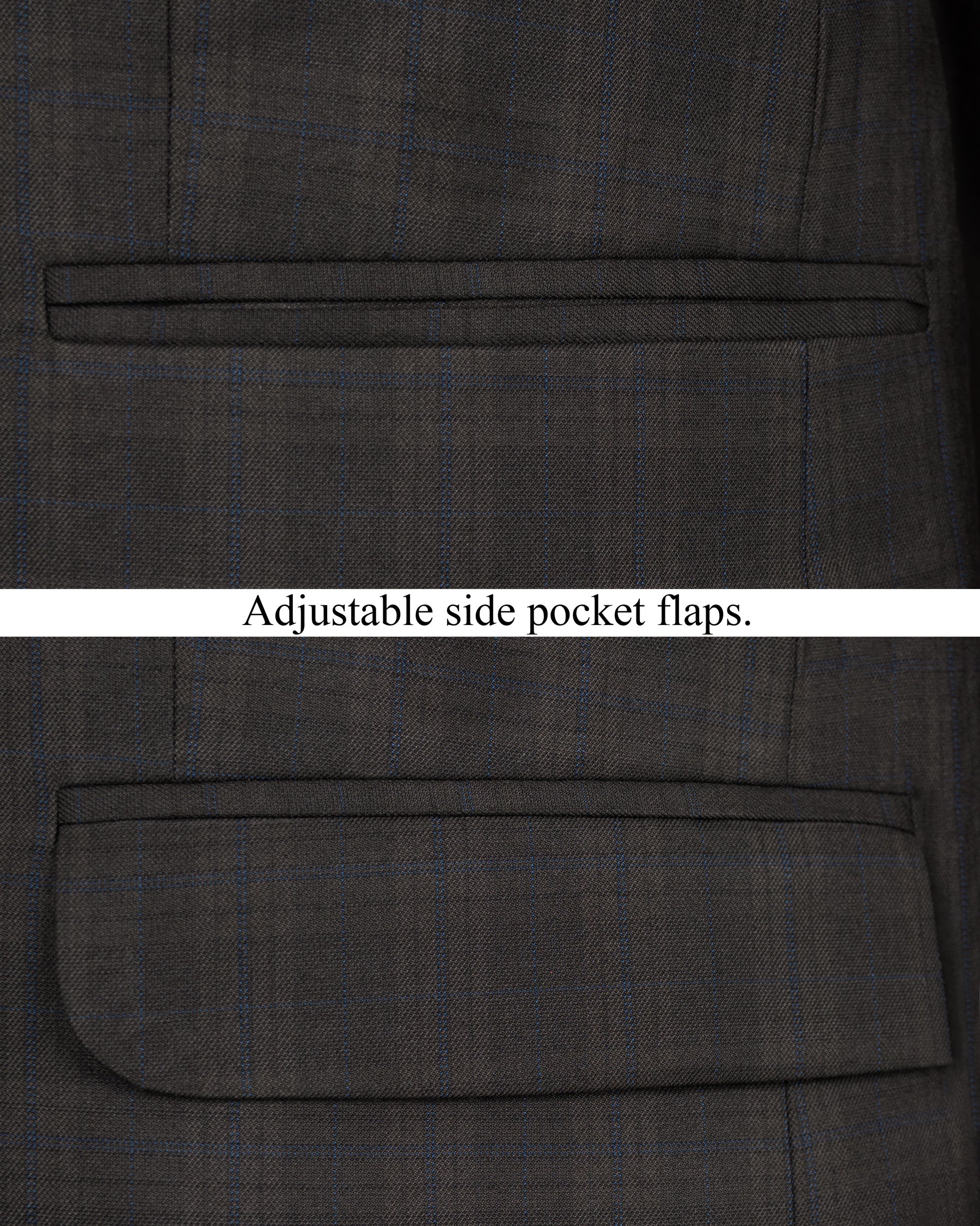 Thunder brown Plaid Cross Buttoned Bandhgala Wool Rich Suit ST1424-CBG-36, ST1424-CBG-38, ST1424-CBG-40, ST1424-CBG-42, ST1424-CBG-44, ST1424-CBG-46, ST1424-CBG-48, ST1424-CBG-50, ST1424-CBG-52, ST1424-CBG-54, ST1424-CBG-56, ST1424-CBG-58, ST1424-CBG-60