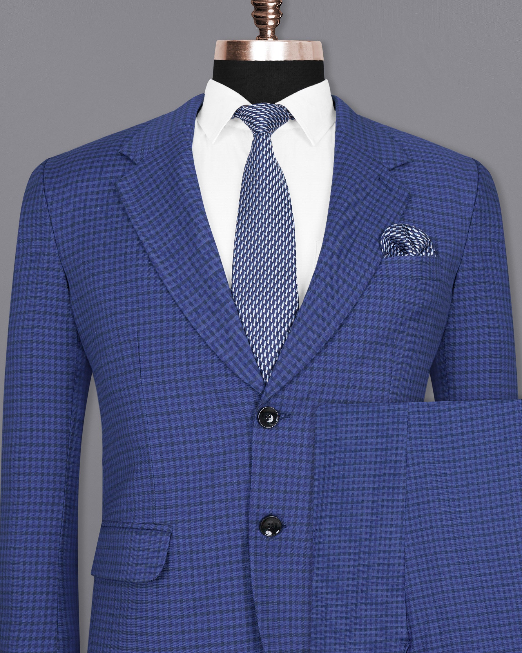 East Bay STue Gingham Woolrich Suit ST1430-SB-36,ST1430-SB-38,ST1430-SB-40,ST1430-SB-42,ST1430-SB-44,ST1430-SB-46,ST1430-SB-48,ST1430-SB-50,ST1430-SB-52,ST1430-SB-54,ST1430-SB-56,ST1430-SB-58,ST1430-SB-60