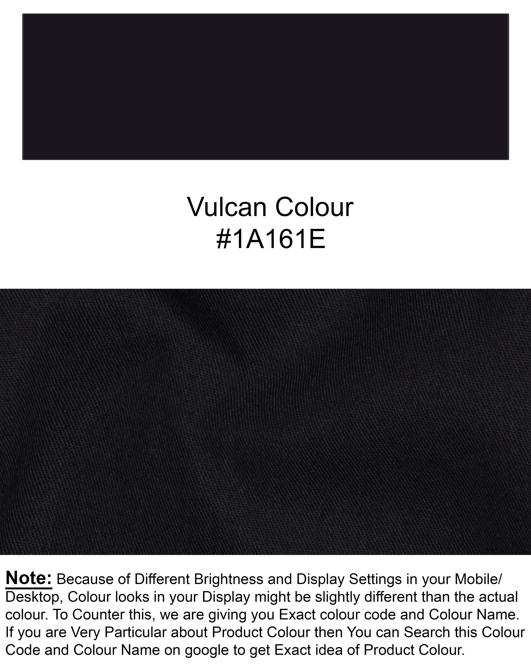 Vulcan Black Double-breasted Premium Cotton Sports Suit