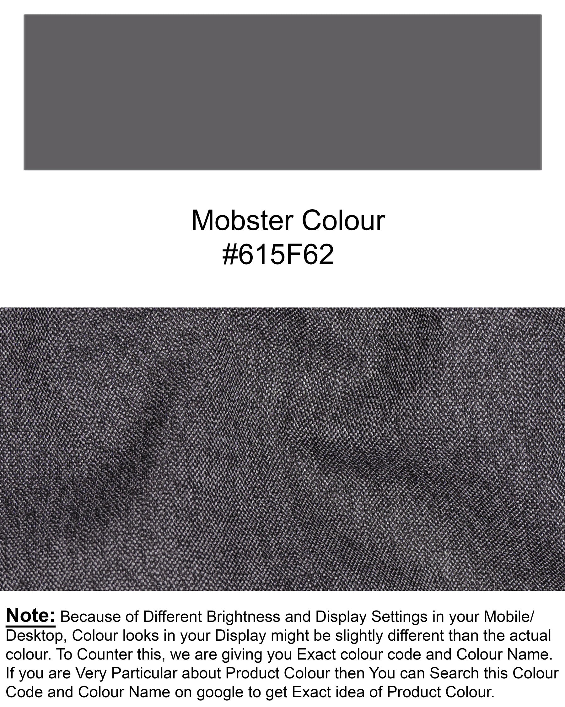 Mobster Grey Double-Breasted Premium Cotton Suit
