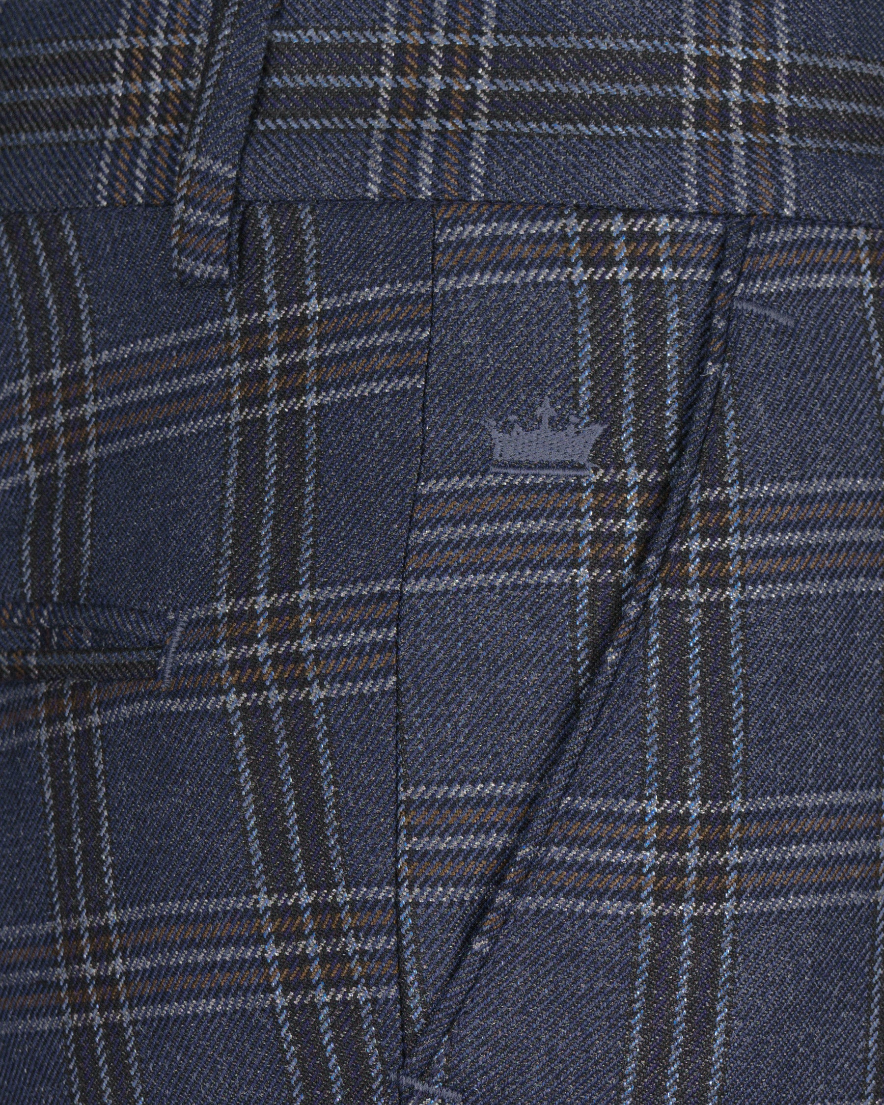 Licorice Blue Plaid heavyweight tweed Wool Rich Double Breasted Suit