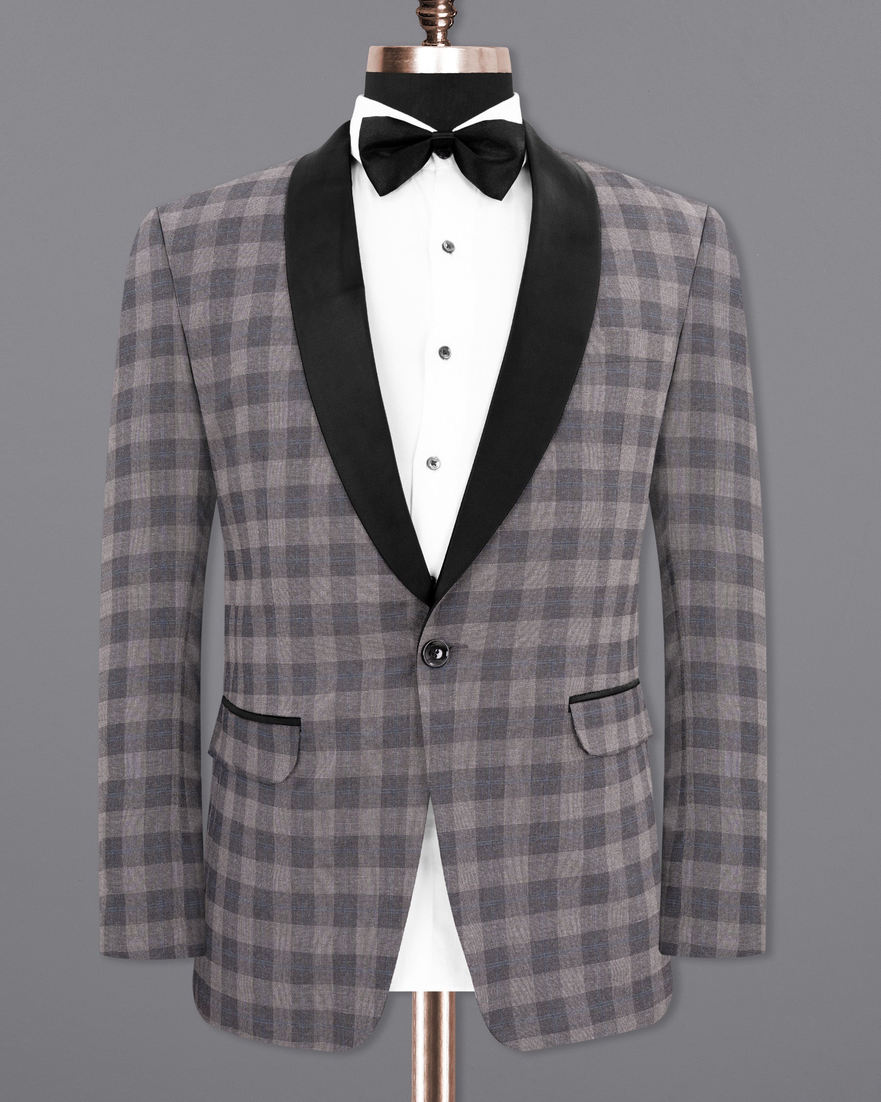 Nobel and Chicago Grey Plaid Wool Rich Tuxedo Suit ST1455-BKL-36,ST1455-BKL-38,ST1455-BKL-40,ST1455-BKL-42,ST1455-BKL-44,ST1455-BKL-46,ST1455-BKL-48,ST1455-BKL-50,ST1455-BKL-52,ST1455-BKL-54,ST1455-BKL-56,ST1455-BKL-58,ST1455-BKL-60