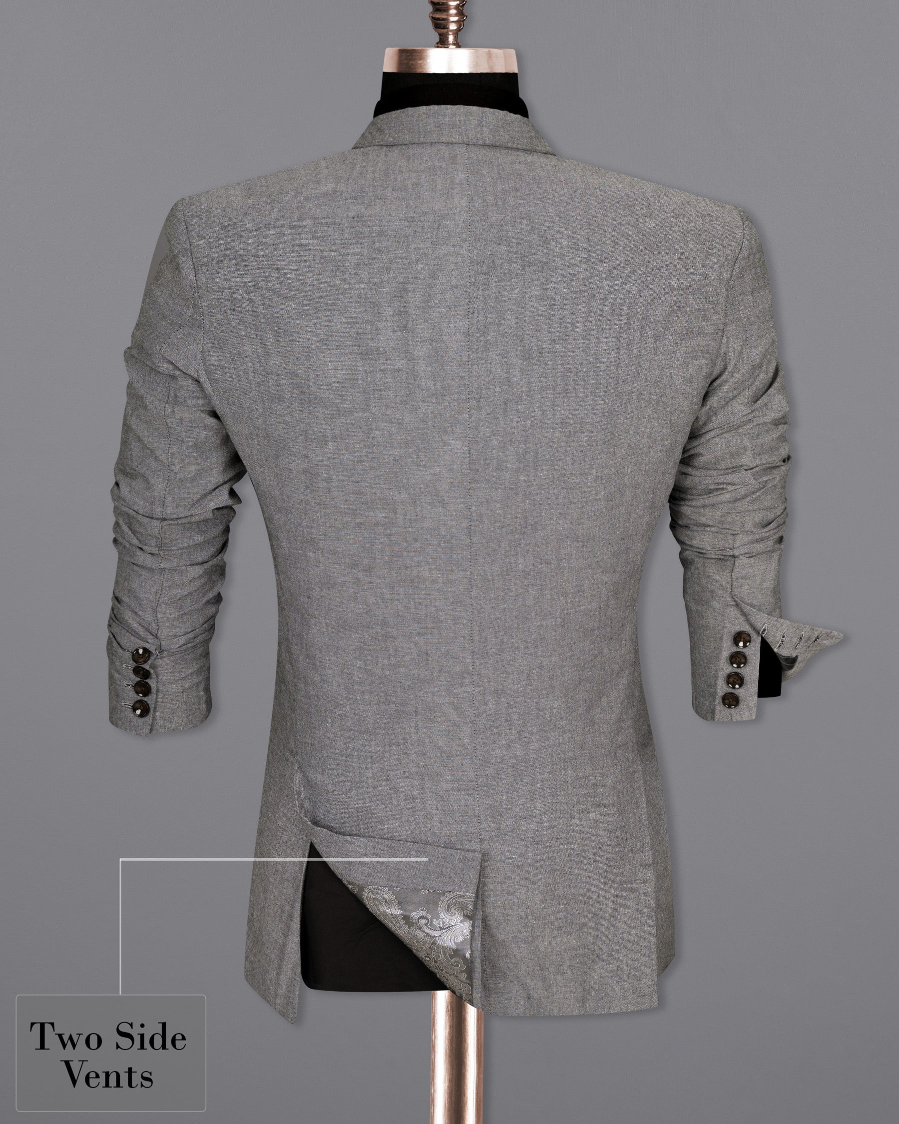 Mountain Mist Grey DouSTe Breasted Luxurious Linen Suit ST1457-DB-36,ST1457-DB-38,ST1457-DB-40,ST1457-DB-42,ST1457-DB-44,ST1457-DB-46,ST1457-DB-48,ST1457-DB-50,ST1457-DB-52,ST1457-DB-54,ST1457-DB-56,ST1457-DB-58,ST1457-DB-60
