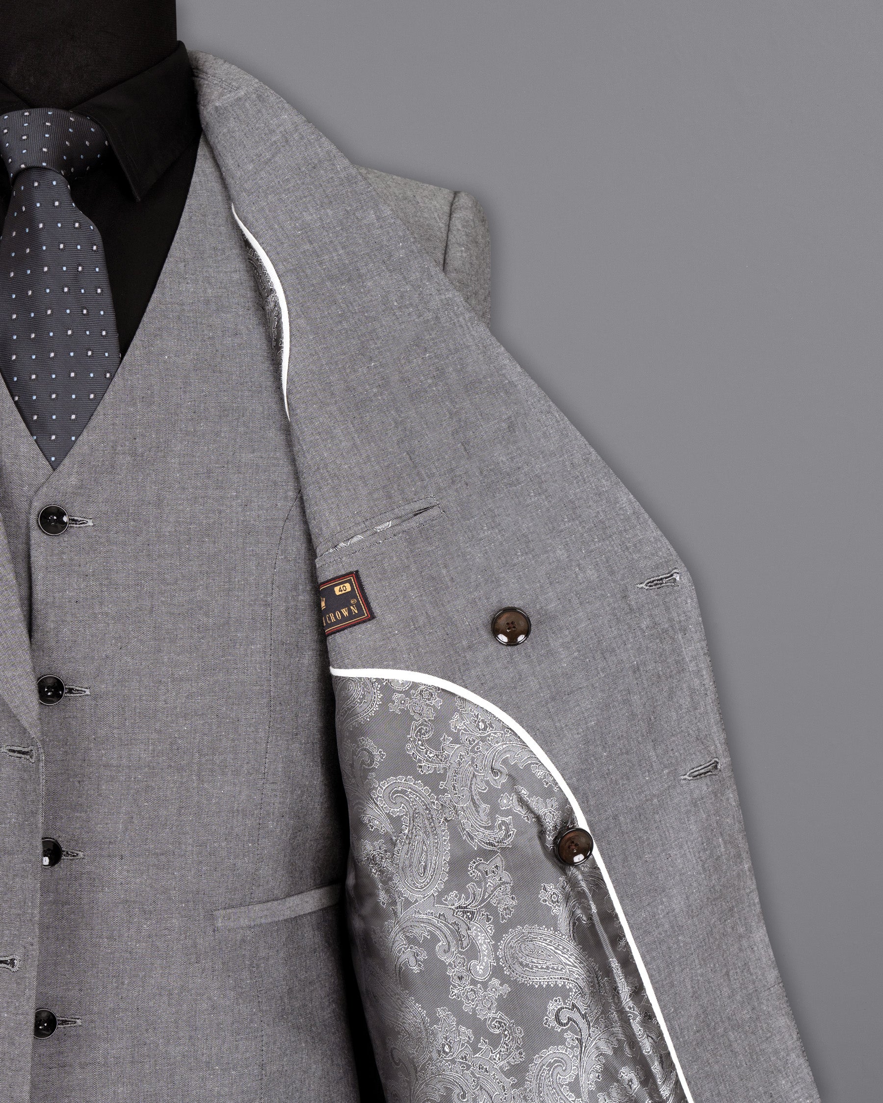 Mountain Mist Grey DouSTe Breasted Luxurious Linen Suit ST1457-DB-36,ST1457-DB-38,ST1457-DB-40,ST1457-DB-42,ST1457-DB-44,ST1457-DB-46,ST1457-DB-48,ST1457-DB-50,ST1457-DB-52,ST1457-DB-54,ST1457-DB-56,ST1457-DB-58,ST1457-DB-60