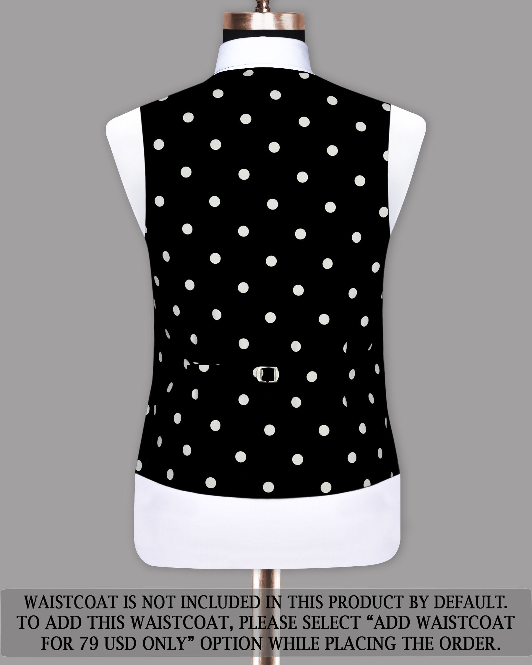 Jade Black Polka Print Double Breasted Suit