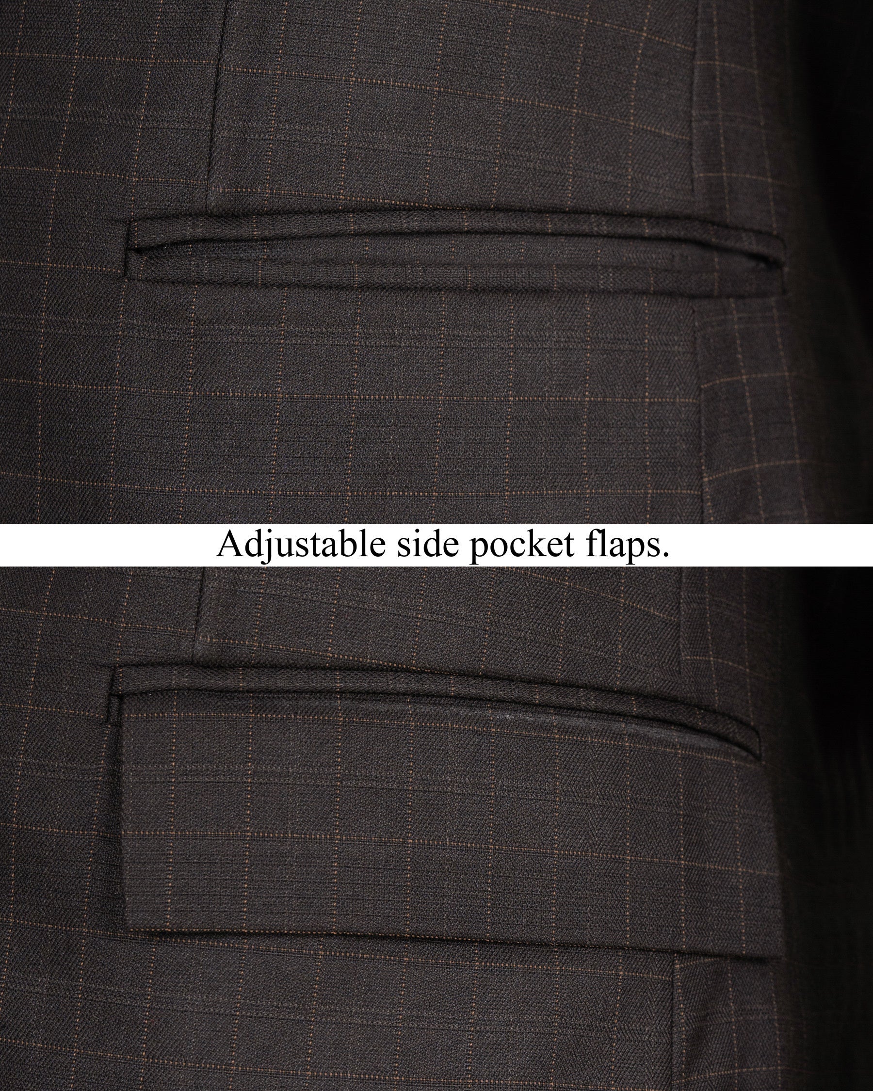 Brown Plaid Wool Rich Suit ST1465-D22-36,ST1465-D22-38,ST1465-D22-40,ST1465-D22-42,ST1465-D22-44,ST1465-D22-46,ST1465-D22-48,ST1465-D22-50,ST1465-D22-52,ST1465-D22-54,ST1465-D22-56,ST1465-D22-58,ST1465-D22-60