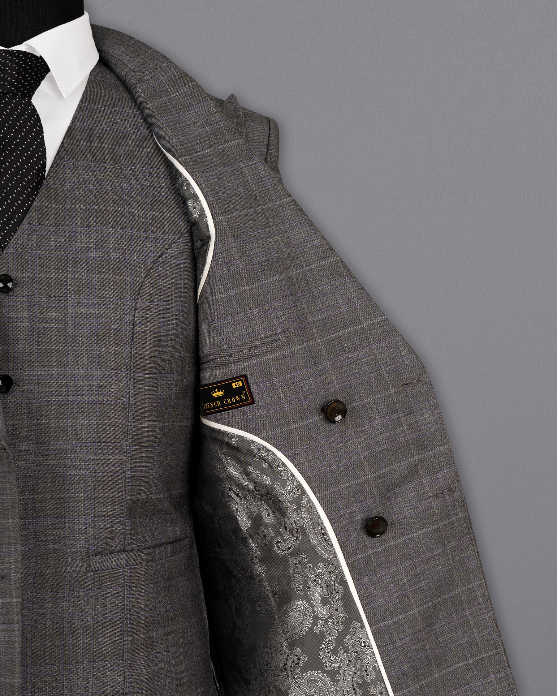 Chicago Grey Windowpane Woolrich DouSTe Breasted Suit ST1480-D22-36,ST1480-DB-38,ST1480-DB-40,ST1480-DB-42,ST1480-DB-44,ST1480-DB-46,ST1480-DB-48,ST1480-DB-50,ST1480-DB-52,ST1480-DB-54,ST1480-DB-56,ST1480-DB-58,ST1480-DB-60