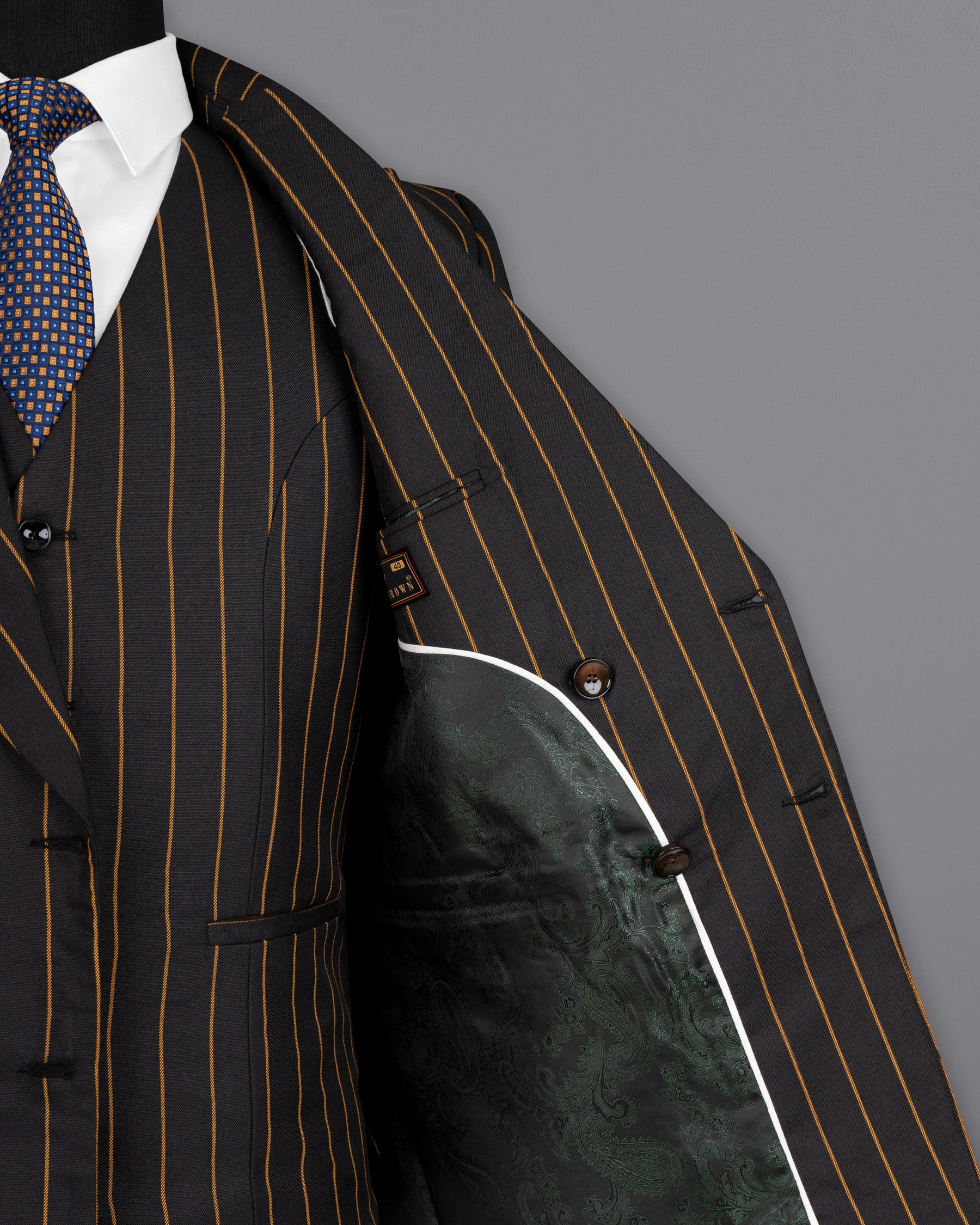 Jade STack Striped DouSTe Breasted Wool Rich Suit ST1500-DB-36, ST1500-DB-38, ST1500-DB-40, ST1500-DB-42, ST1500-DB-44, ST1500-DB-46, ST1500-DB-48, ST1500-DB-50, ST1500-DB-52, ST1500-DB-54, ST1500-DB-56, ST1500-DB-58, ST1500-DB-60