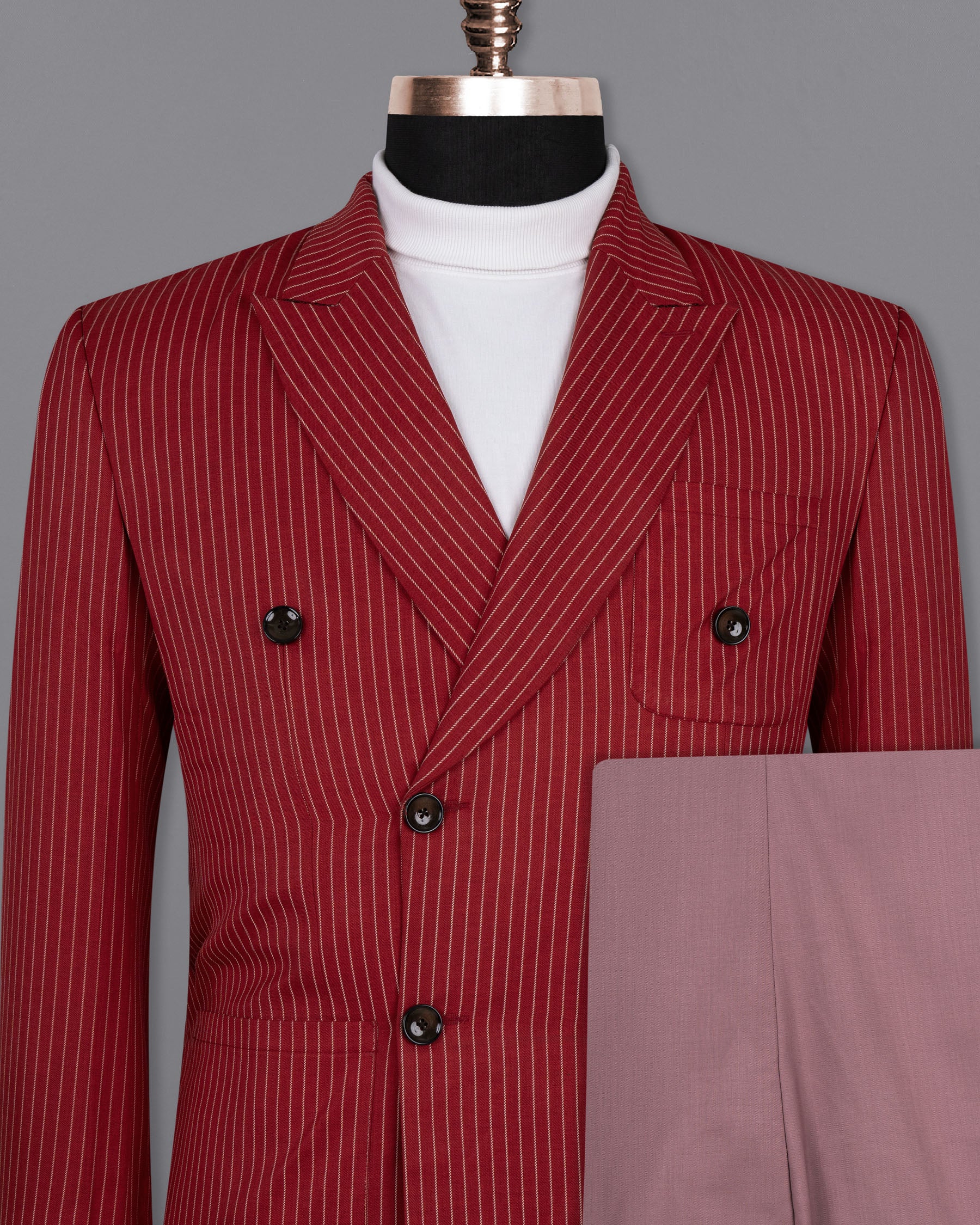 Merlot Red Striped Wool Rich DouSTe-Breasted Sports Suit ST1506-DB-PP-36, ST1506-DB-PP-38, ST1506-DB-PP-40, ST1506-DB-PP-42, ST1506-DB-PP-44, ST1506-DB-PP-46, ST1506-DB-PP-48, ST1506-DB-PP-50, ST1506-DB-PP-52, ST1506-DB-PP-54, ST1506-DB-PP-56, ST1506-DB-PP-58, ST1506-DB-PP-60