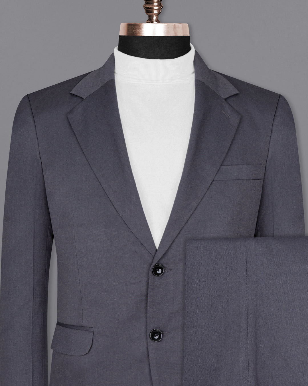 Grey Cotton Suit For Men
