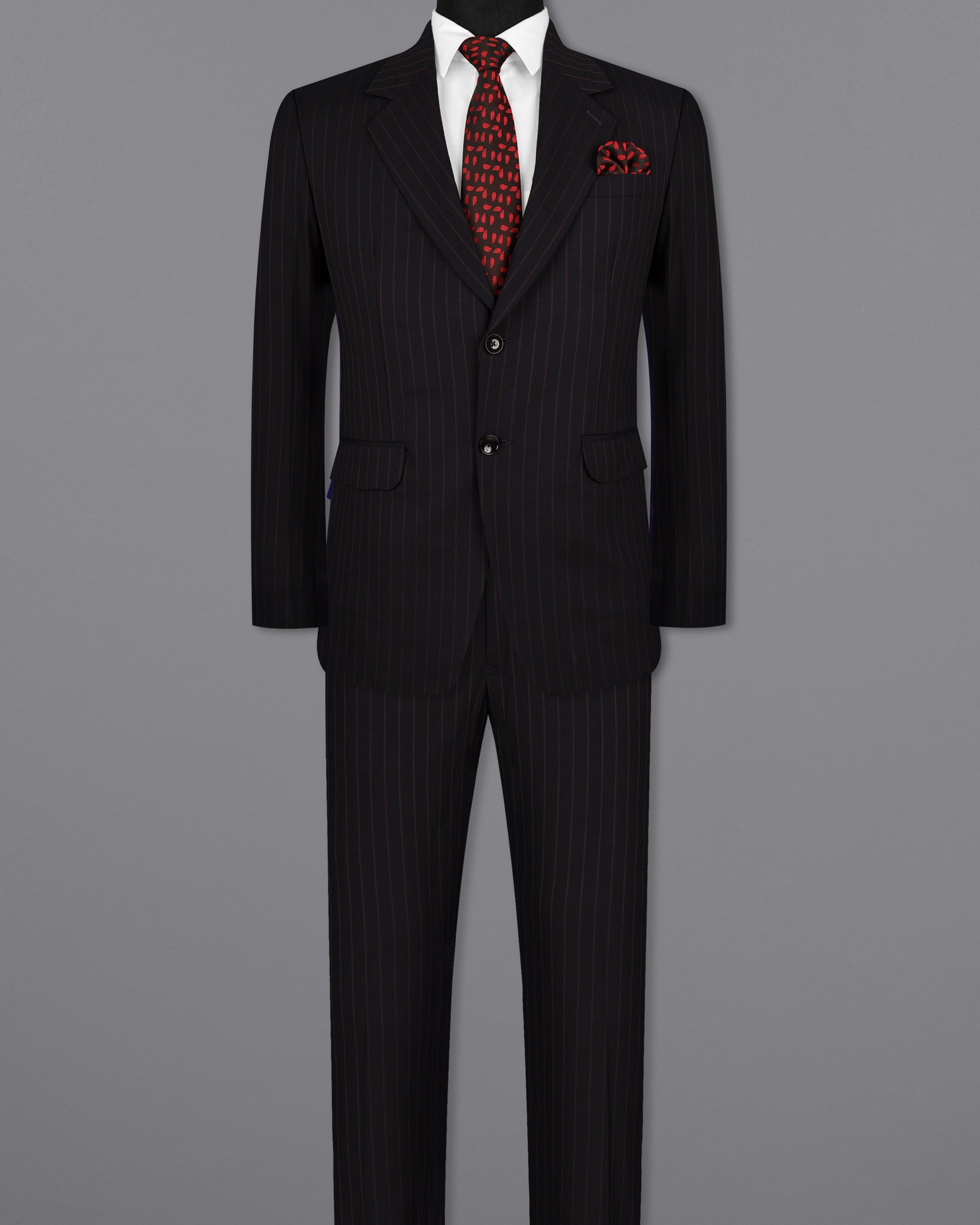 Jade Black Striped Wool Rich Suit ST1534-SB-36, ST1534-SB-38, ST1534-SB-40, ST1534-SB-42, ST1534-SB-44, ST1534-SB-46, ST1534-SB-48, ST1534-SB-50, ST1534-SB-52, ST1534-SB-54, ST1534-SB-56, ST1534-SB-58, ST1534-SB-60