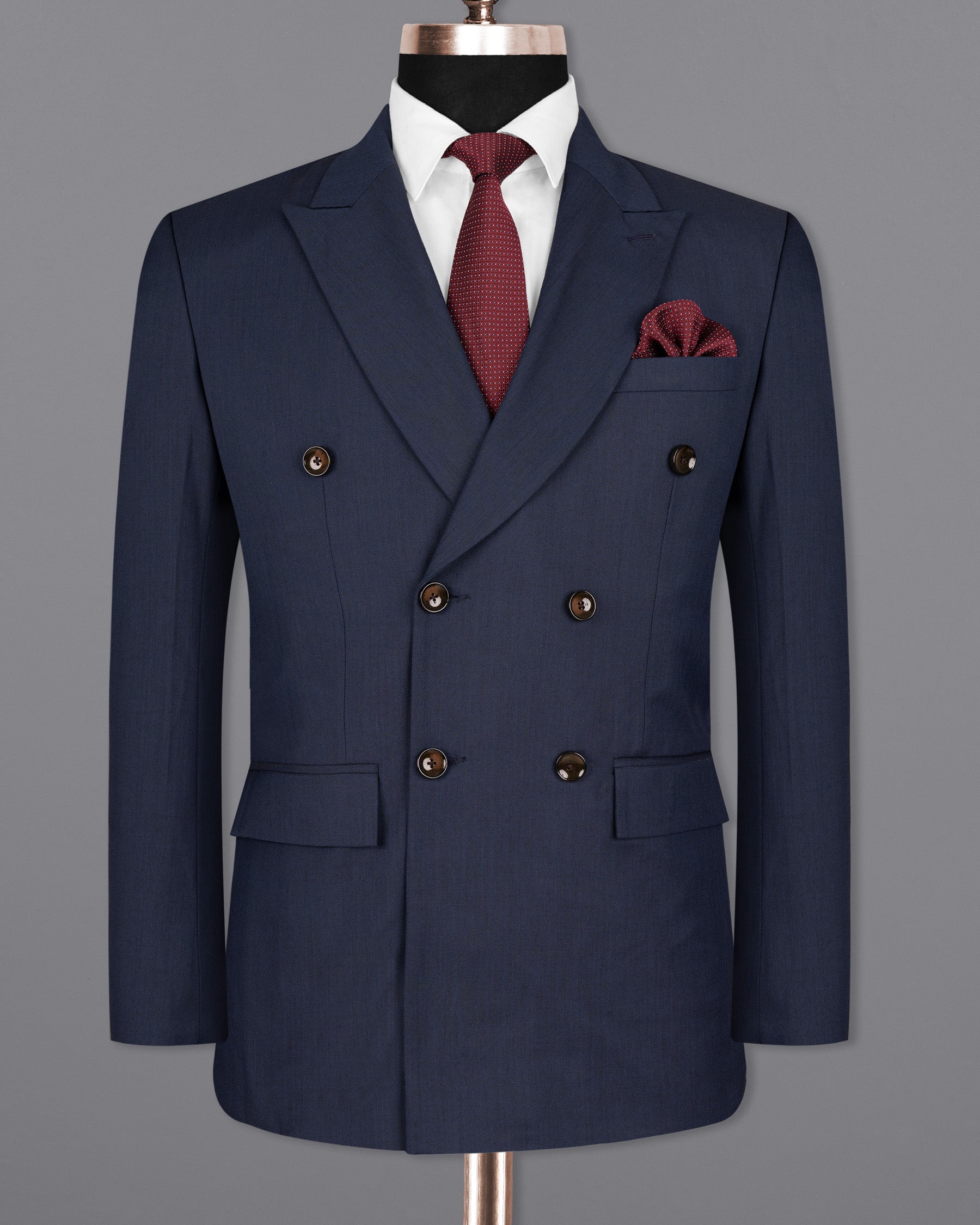 Tangaroa Blue Wool Rich Double Breasted Suit ST1536-DB-36, ST1536-DB-38, ST1536-DB-40, ST1536-DB-42, ST1536-DB-44, ST1536-DB-46, ST1536-DB-48, ST1536-DB-50, ST1536-DB-52, ST1536-DB-54, ST1536-DB-56, ST1536-DB-58, ST1536-DB-60