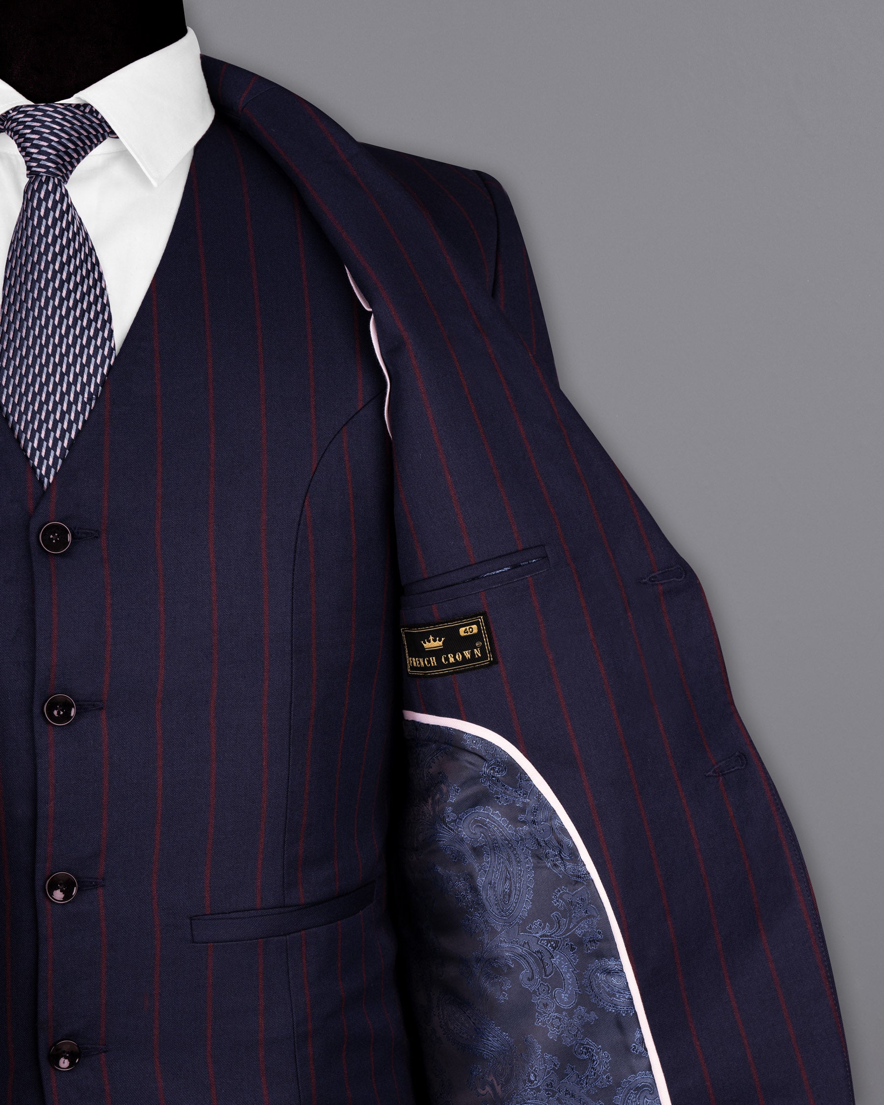 Midnight Express Blue Striped Wool Rich Suit ST1551-SB-36, ST1551-SB-38, ST1551-SB-40, ST1551-SB-42, ST1551-SB-44, ST1551-SB-46, ST1551-SB-48, ST1551-SB-50, ST1551-SB-52, ST1551-SB-54, ST1551-SB-56, ST1551-SB-58, ST1551-SB-60