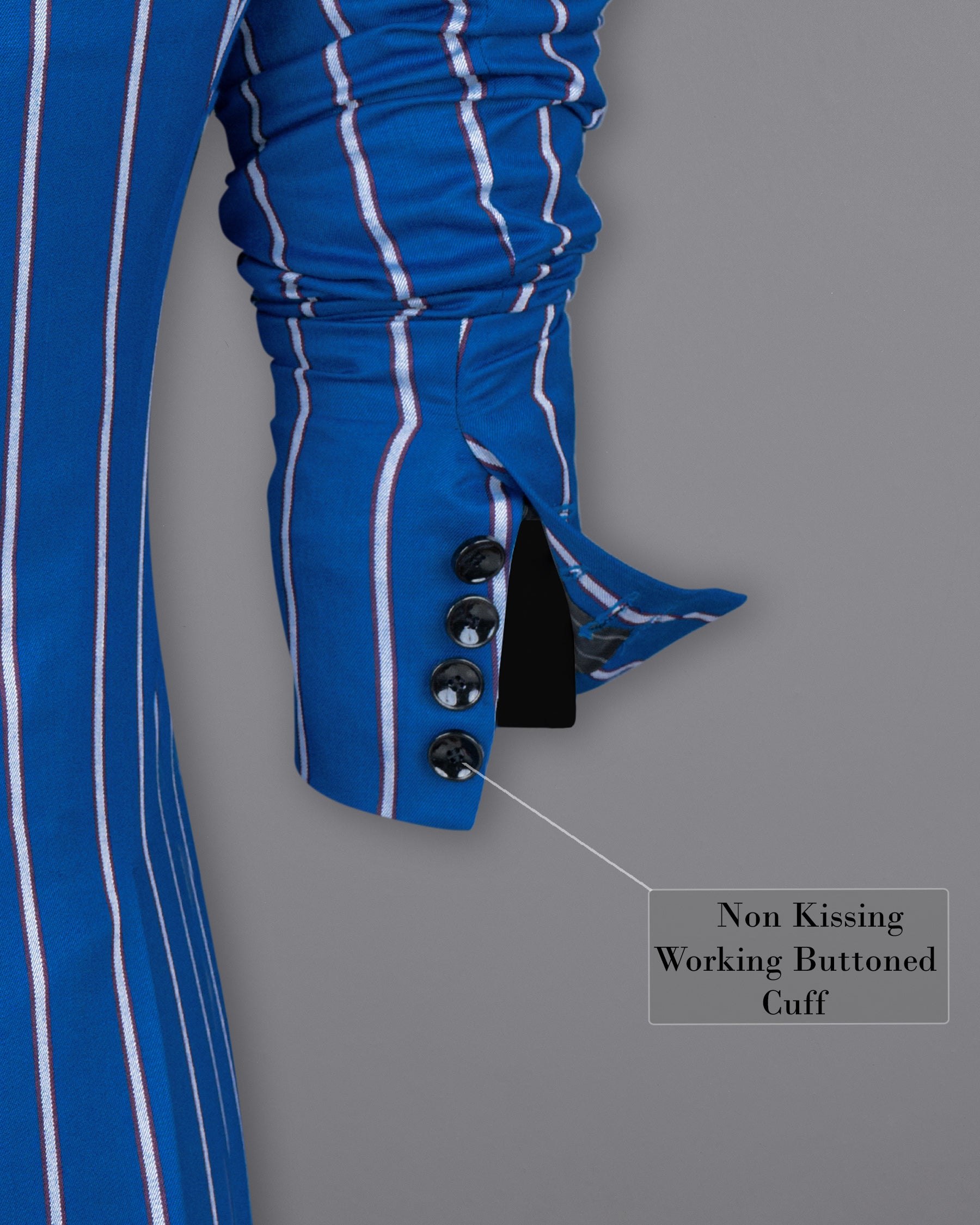 Cerulean Blue Striped Woolrich Suit ST1555-SB-36, ST1555-SB-38, ST1555-SB-40, ST1555-SB-42, ST1555-SB-44, ST1555-SB-46, ST1555-SB-48, ST1555-SB-50, ST1555-SB-52, ST1555-SB-54, ST1555-SB-56, ST1555-SB-58, ST1555-SB-60