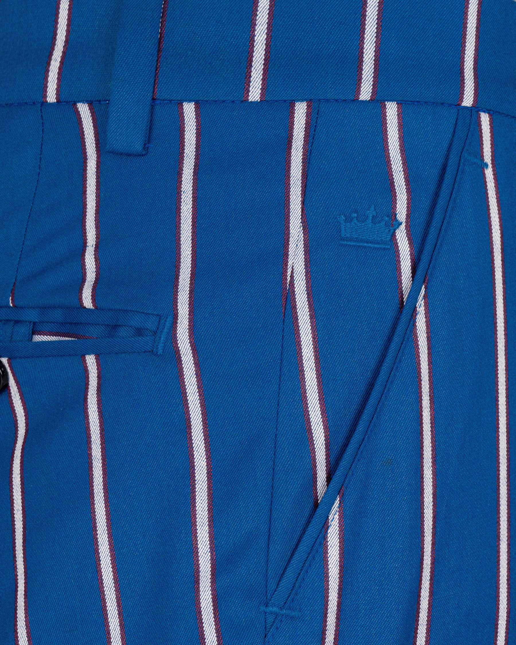 Cerulean Blue Striped Woolrich Suit ST1555-SB-36, ST1555-SB-38, ST1555-SB-40, ST1555-SB-42, ST1555-SB-44, ST1555-SB-46, ST1555-SB-48, ST1555-SB-50, ST1555-SB-52, ST1555-SB-54, ST1555-SB-56, ST1555-SB-58, ST1555-SB-60