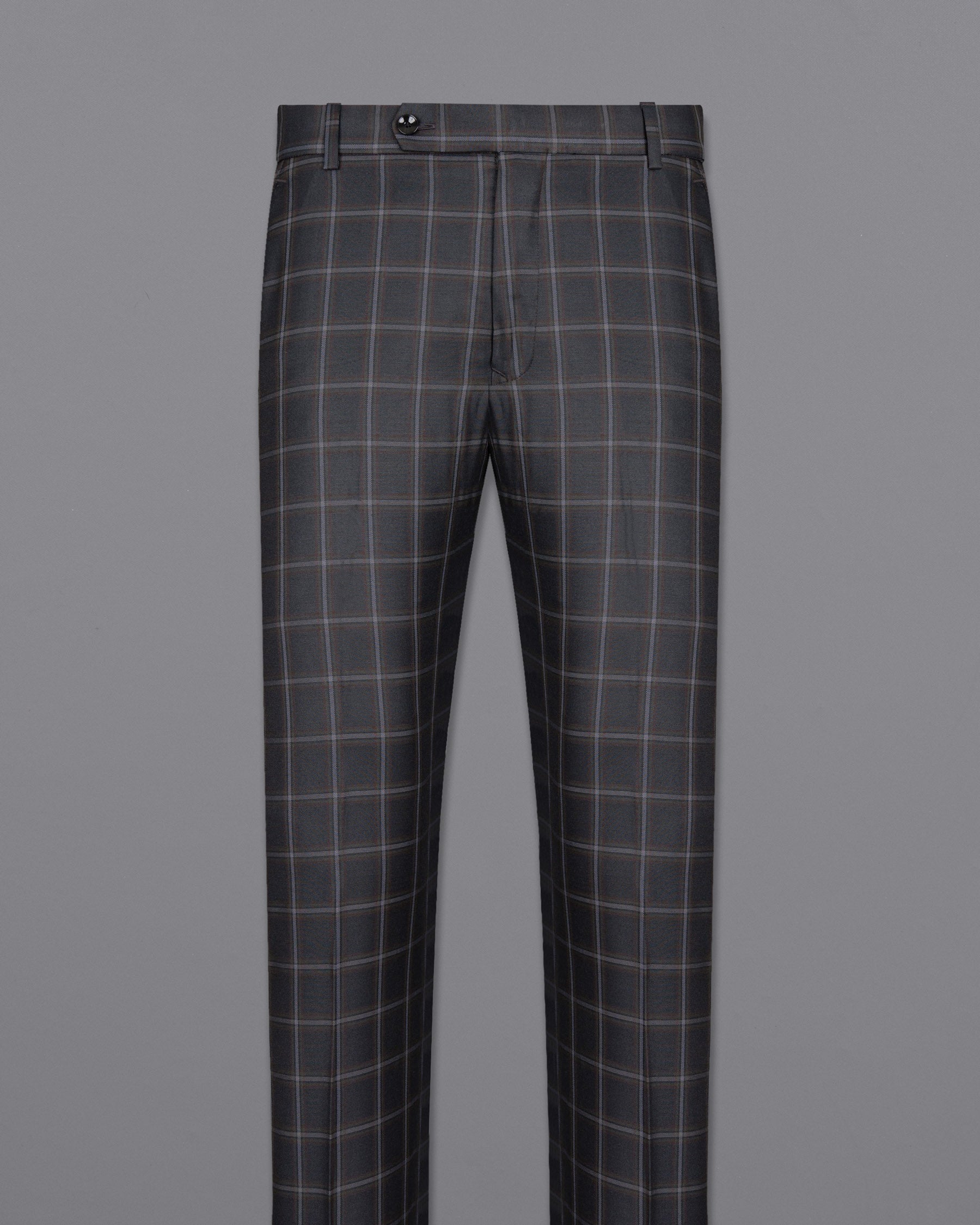 Tundora Gray windowpane Wool Rich Suit