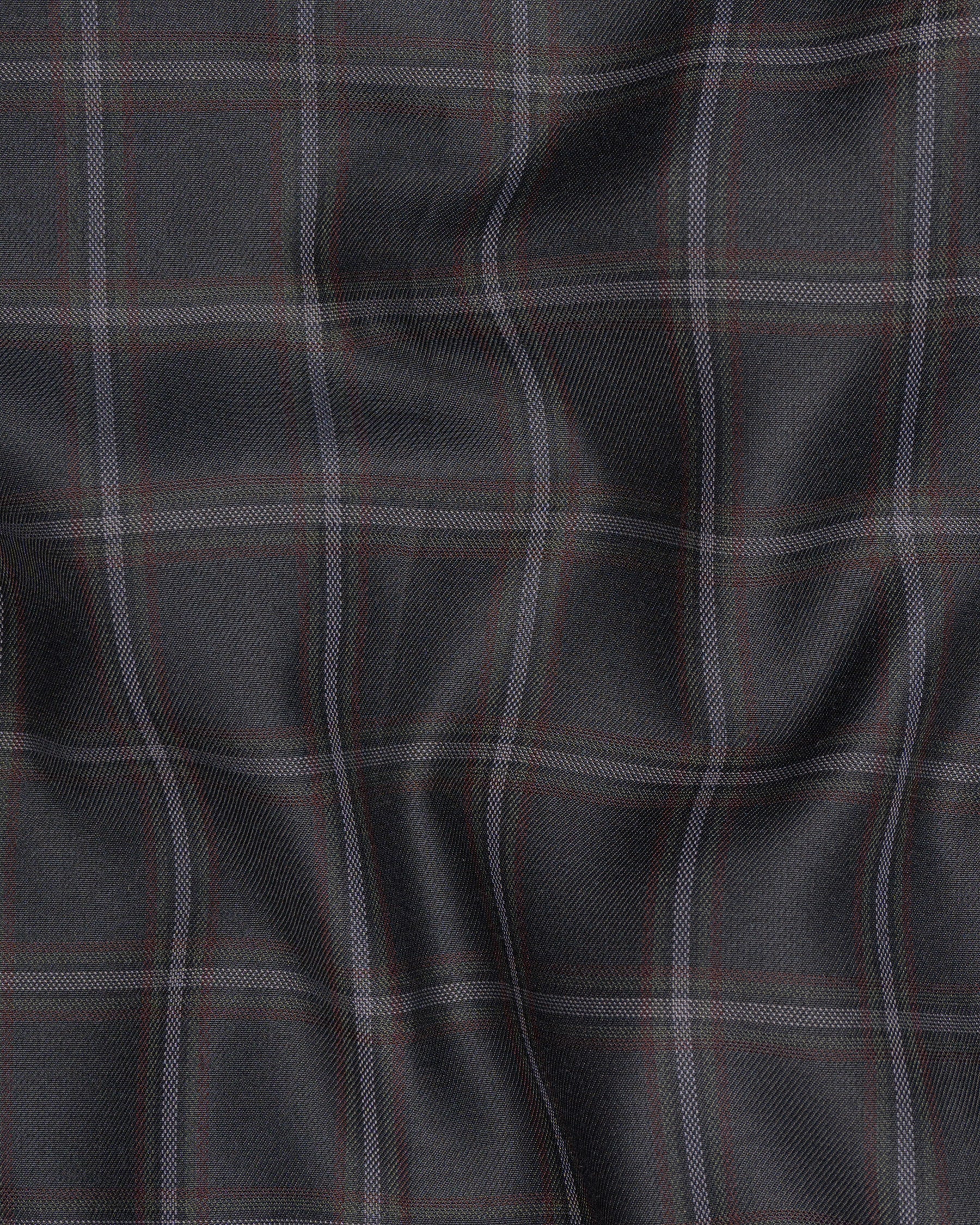 Tundora Gray windowpane Wool Rich Suit