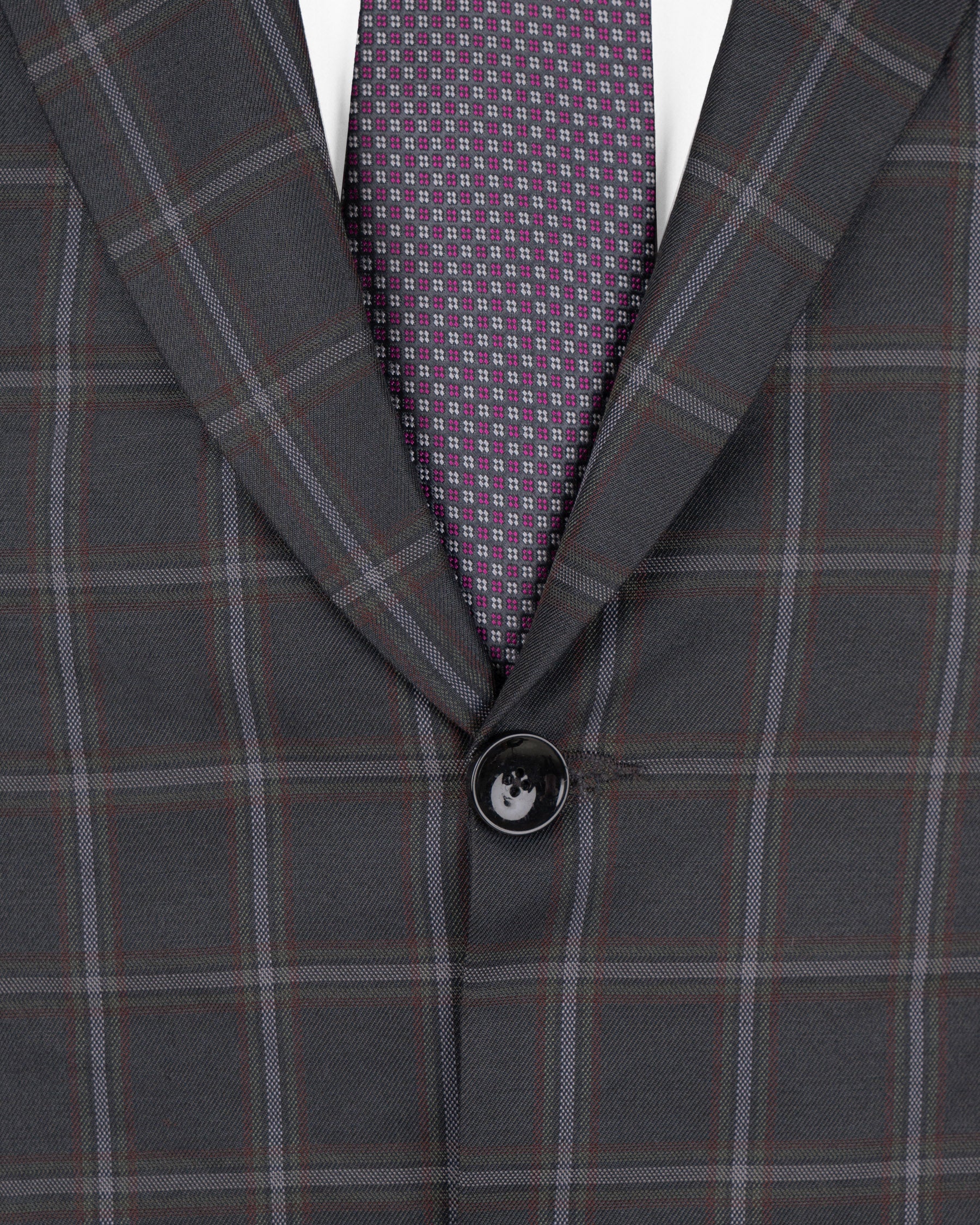 Tundora Gray windowpane Wool Rich Suit