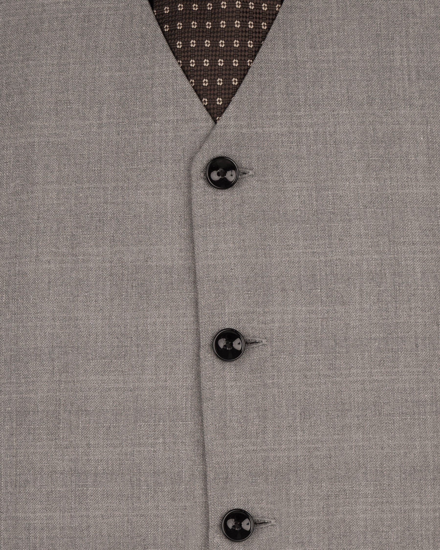 Venus Gray Subtle Plaid Cross Buttoned Wool Rich Bandhgala Suit ST1595-CBG2-36, ST1595-CBG2-38, ST1595-CBG2-40, ST1595-CBG2-42, ST1595-CBG2-44, ST1595-CBG2-46, ST1595-CBG2-48, ST1595-CBG2-50, ST1595-CBG2-52, ST1595-CBG2-54, ST1595-CBG2-56, ST1595-CBG2-58, ST1595-CBG2-60