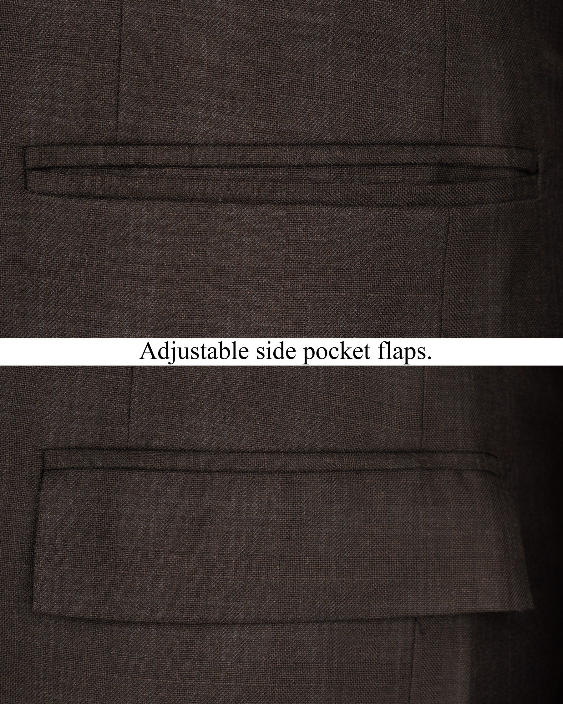 Armadillo Brown subtle windowpane Cross Buttoned Wool Rich Bandhgala Suit ST1598-CBG2-36, ST1598-CBG2-38, ST1598-CBG2-40, ST1598-CBG2-42, ST1598-CBG2-44, ST1598-CBG2-46, ST1598-CBG2-48, ST1598-CBG2-50, ST1598-CBG2-52, ST1598-CBG2-54, ST1598-CBG2-56, ST1598-CBG2-58, ST1598-CBG2-60