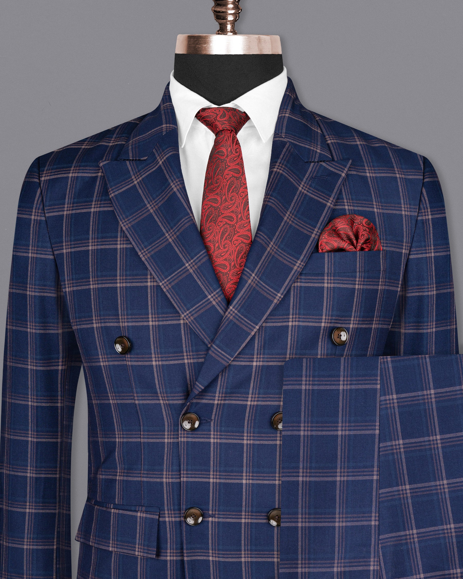 Cloud Burst Super fine windowpane Wool Rich Double Breasted Suit ST1605-DB-36, ST1605-DB-38, ST1605-DB-40, ST1605-DB-42, ST1605-DB-44, ST1605-DB-46, ST1605-DB-48, ST1605-DB-50, ST1605-DB-52, ST1605-DB-54, ST1605-DB-56, ST1605-DB-58, ST1605-DB-60