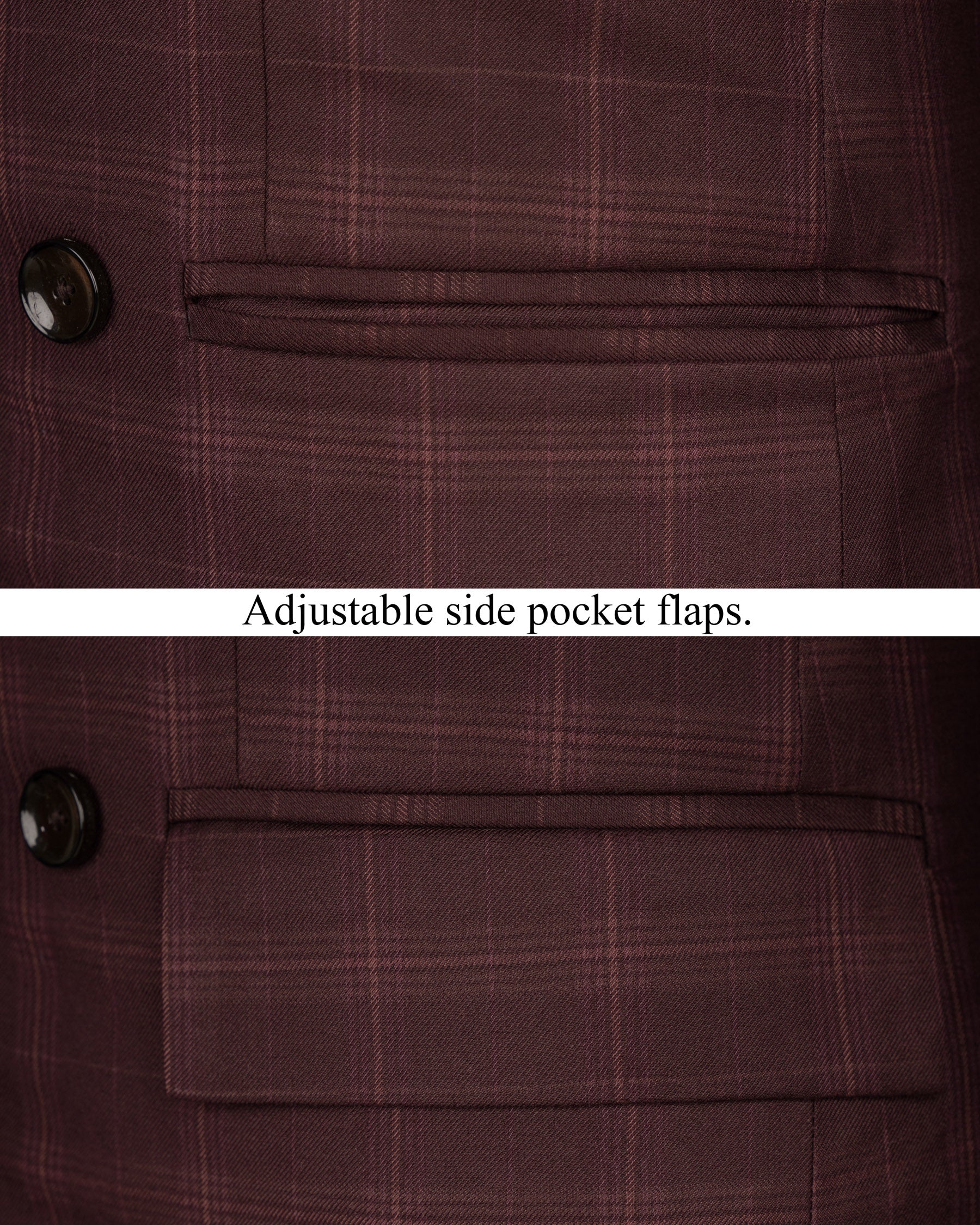 Crater Brown Super fine Plaid Double Breasted Wool Rich Suit ST1607-DB-36, ST1607-DB-38, ST1607-DB-40, ST1607-DB-42, ST1607-DB-44, ST1607-DB-46, ST1607-DB-48, ST1607-DB-50, ST1607-DB-52, ST1607-DB-54, ST1607-DB-56, ST1607-DB-58, ST1607-DB-60