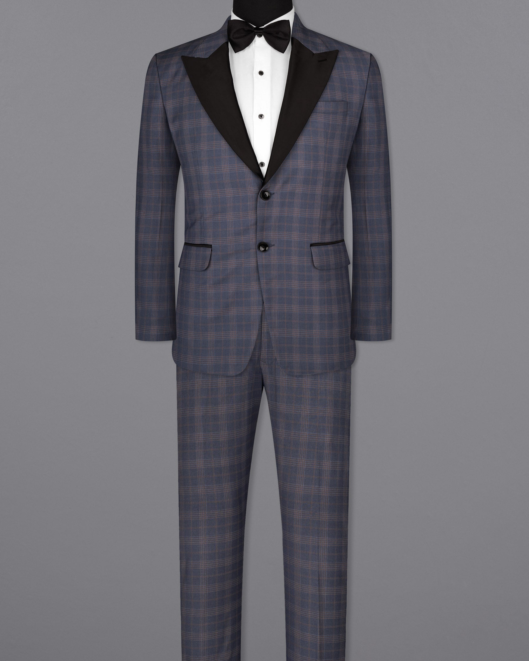 Trout Gray Super fine Checkered Wool Rich Tuxedo Suit ST1613-BKL-P-36, ST1613-BKL-P-38, ST1613-BKL-P-40, ST1613-BKL-P-42, ST1613-BKL-P-44, ST1613-BKL-P-46, ST1613-BKL-P-48, ST1613-BKL-P-50, ST1613-BKL-P-52, ST1613-BKL-P-54, ST1613-BKL-P-56, ST1613-BKL-P-58, ST1613-BKL-P-60