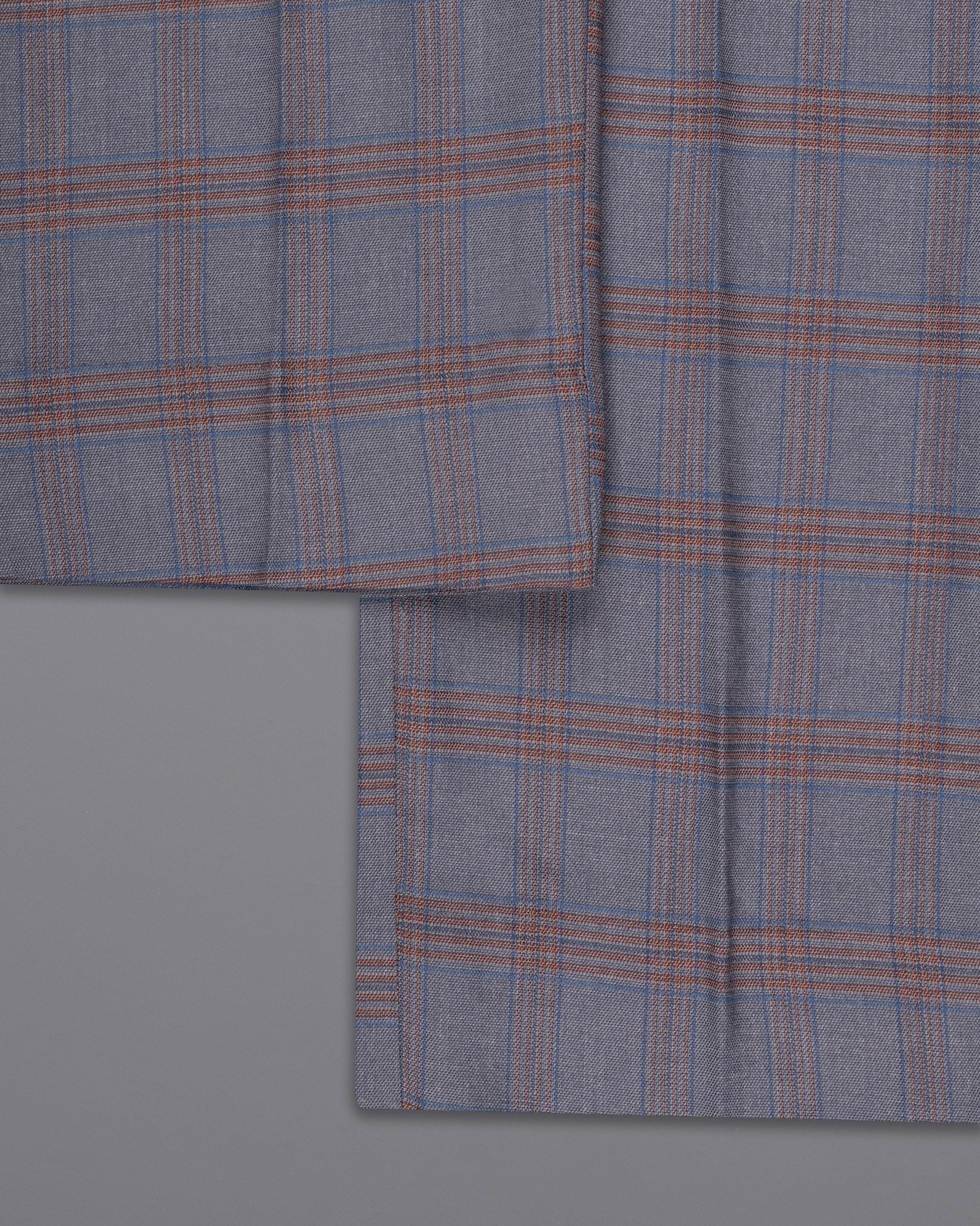 Manatee Grey Super fine Plaid Premium Cotton Suit ST1630-SBP-36, ST1630-SBP-38, ST1630-SBP-40, ST1630-SBP-42, ST1630-SBP-44, ST1630-SBP-46, ST1630-SBP-48, ST1630-SBP-50, ST1630-SBP-52, ST1630-SBP-54, ST1630-SBP-56, ST1630-SBP-58, ST1630-SBP-60