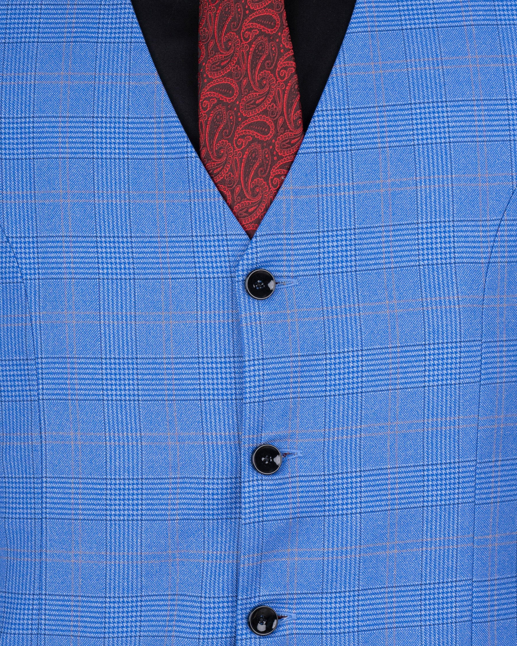 Cornflower Blue Super fine Plaid Woolrich Suit ST1635-SB-36, ST1635-SB-38, ST1635-SB-40, ST1635-SB-42, ST1635-SB-44, ST1635-SB-46, ST1635-SB-48, ST1635-SB-50, ST1635-SB-52, ST1635-SB-54, ST1635-SB-56, ST1635-SB-58, ST1635-SB-60