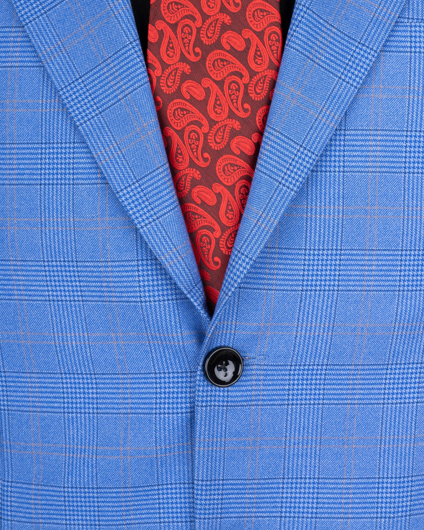 Cornflower Blue Super fine Plaid Woolrich Suit ST1635-SB-36, ST1635-SB-38, ST1635-SB-40, ST1635-SB-42, ST1635-SB-44, ST1635-SB-46, ST1635-SB-48, ST1635-SB-50, ST1635-SB-52, ST1635-SB-54, ST1635-SB-56, ST1635-SB-58, ST1635-SB-60