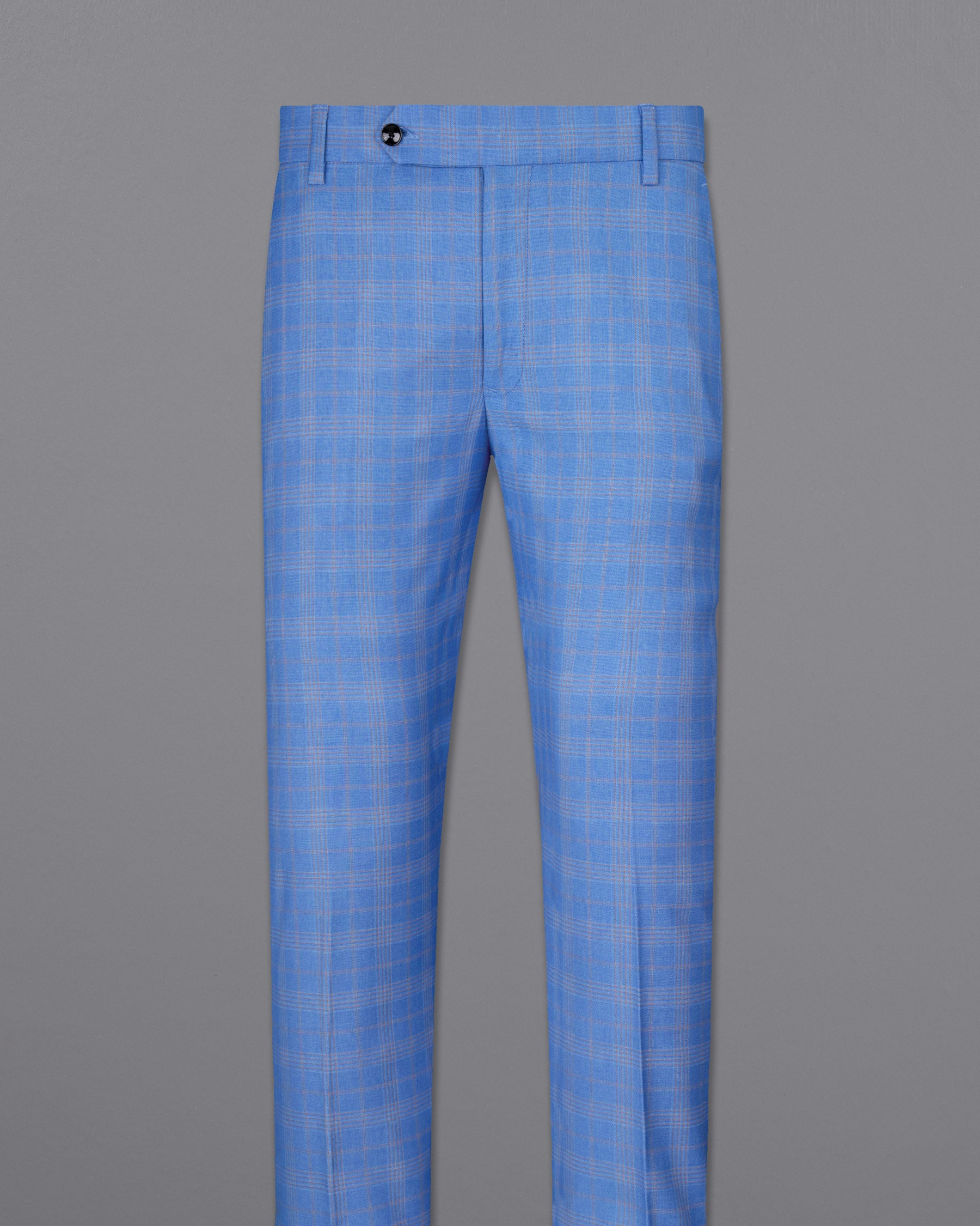 Jordy Blue Plaid Woolrich Cross buttoned Bandhgala Suit ST1636-CBG2-36, ST1636-CBG2-38, ST1636-CBG2-40, ST1636-CBG2-42, ST1636-CBG2-44, ST1636-CBG2-46, ST1636-CBG2-48, ST1636-CBG2-50, ST1636-CBG2-52, ST1636-CBG2-54, ST1636-CBG2-56, ST1636-CBG2-58, ST1636-CBG2-60