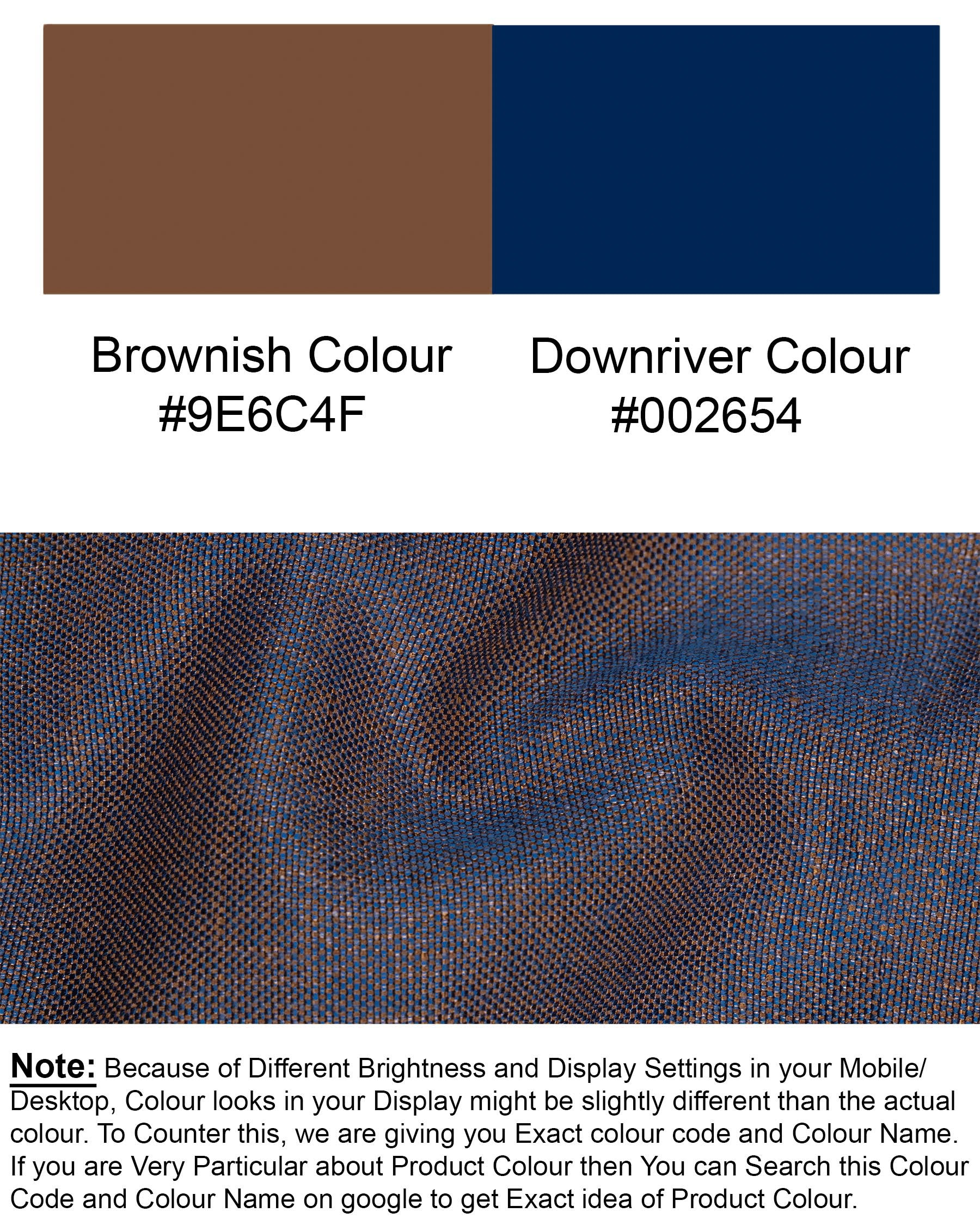 Brownish with Downriver Blue Two Tone Double Breasted Designer Suit ST1642-DB-36, ST1642-DB-38, ST1642-DB-40, ST1642-DB-42, ST1642-DB-44, ST1642-DB-46, ST1642-DB-48, ST1642-DB-50, ST1642-DB-52, ST1642-DB-54, ST1642-DB-56, ST1642-DB-58, ST1642-DB-60