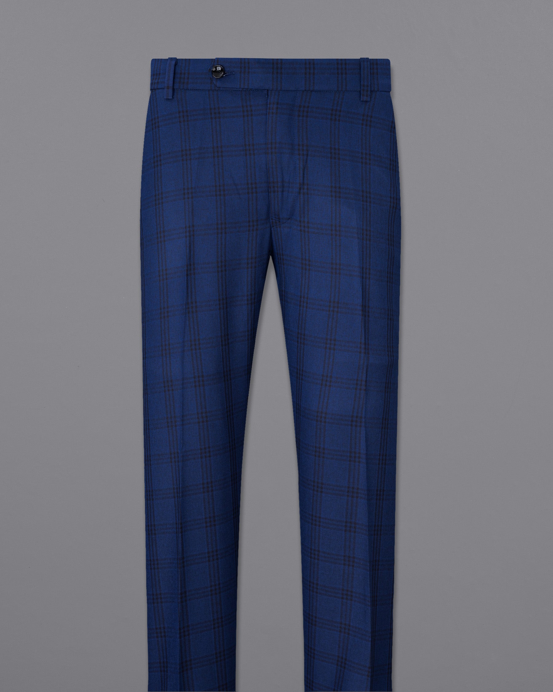 Dark Byzantium Blue Plaid Suit