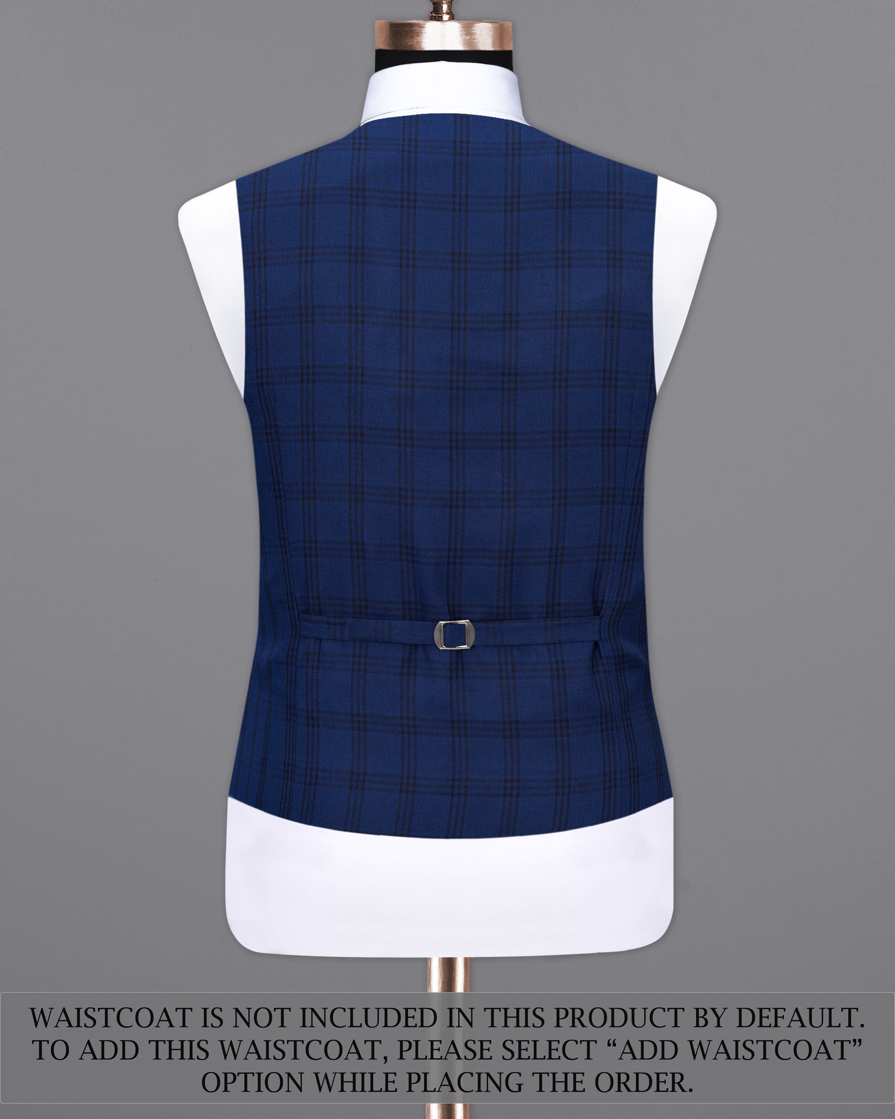 Dark Byzantium Blue Plaid Suit