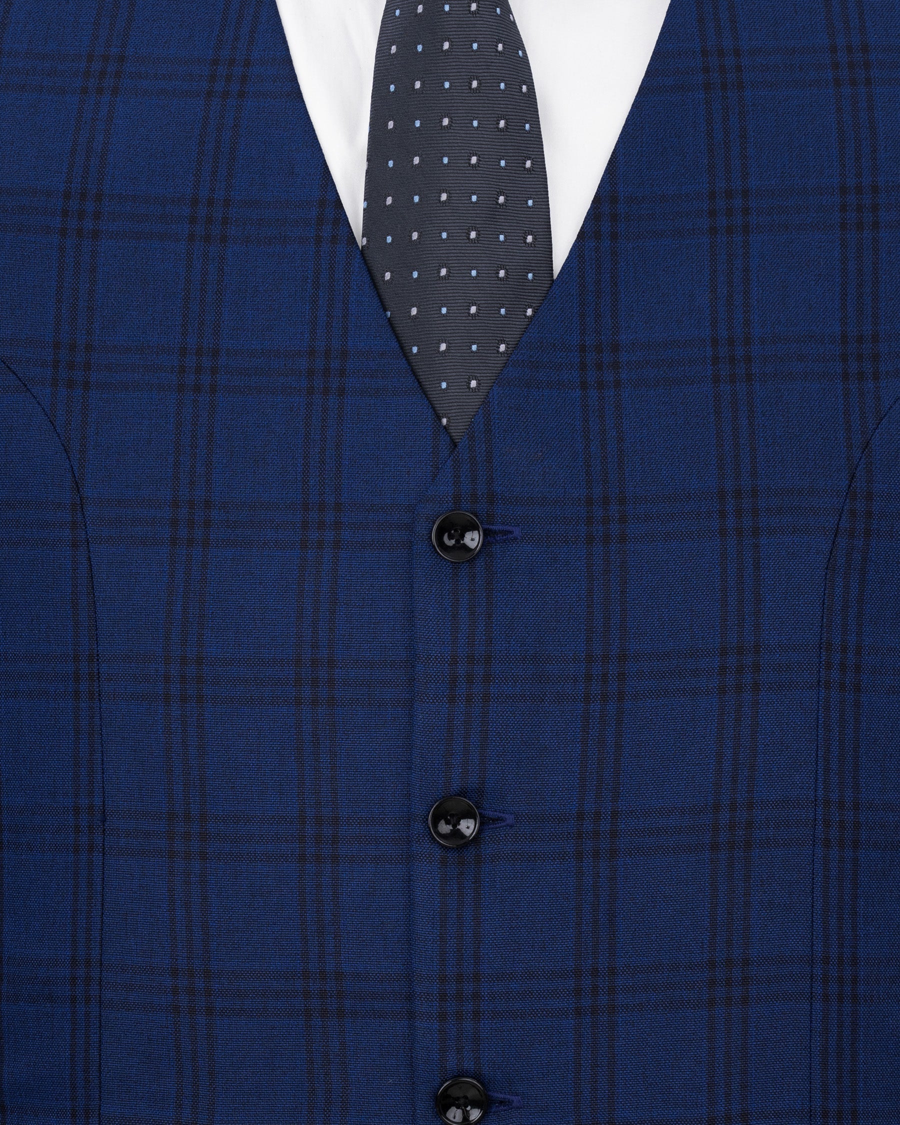 Dark Byzantium Blue Plaid Suit