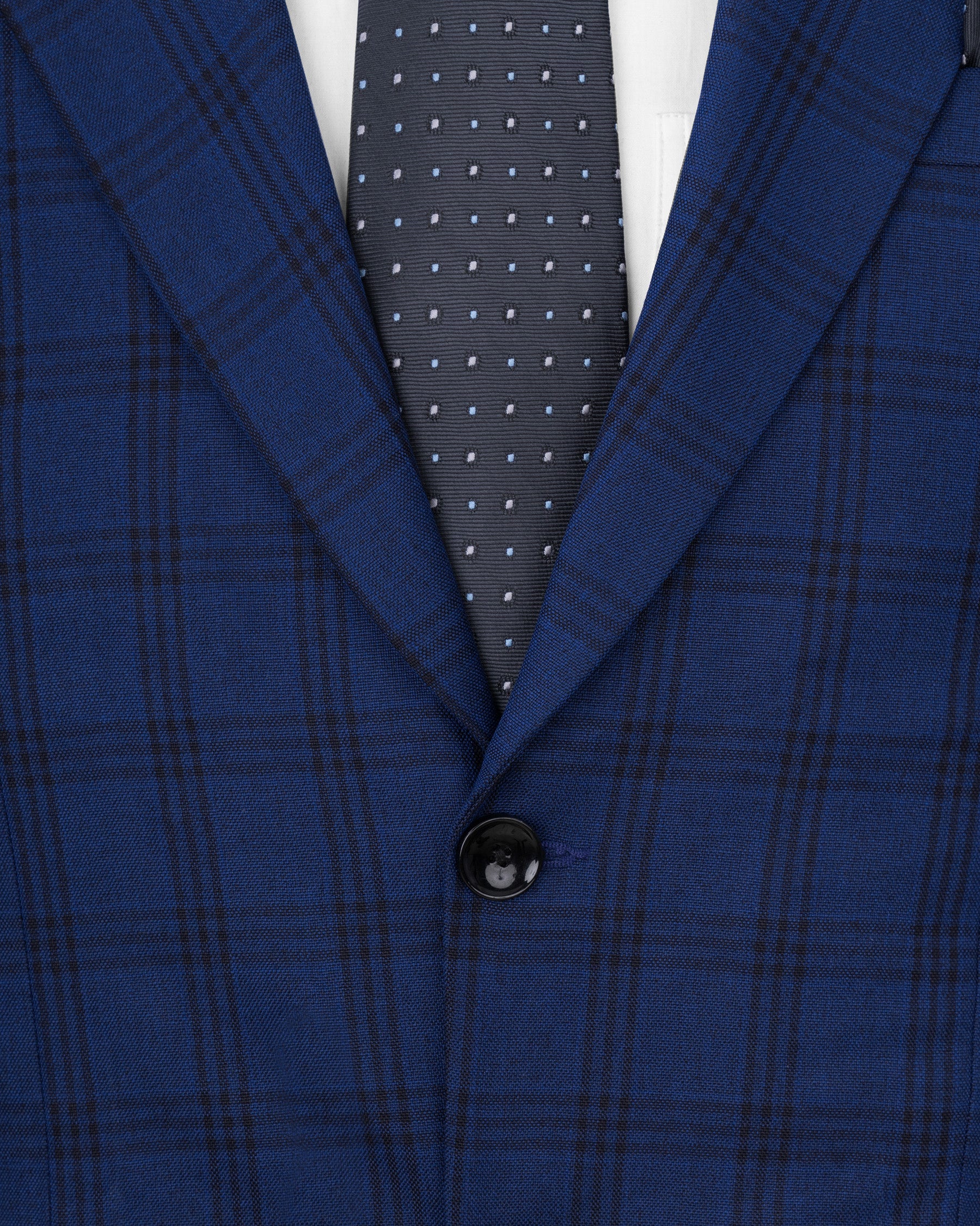 Dark Byzantium Blue Plaid Suit