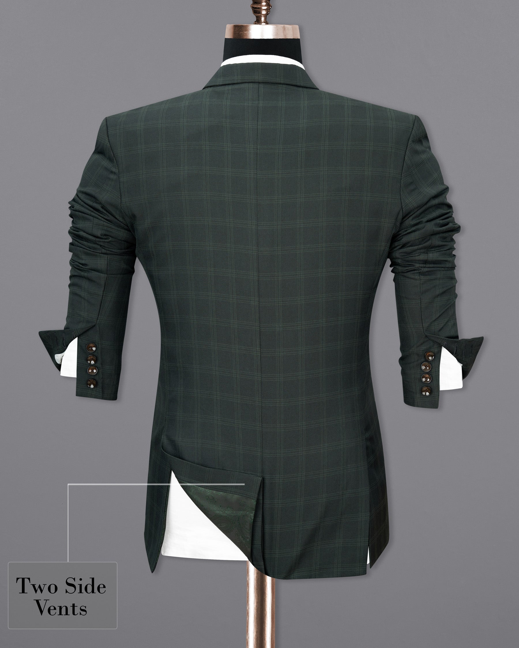 Iridium Green Windowpane Double Breasted Suit ST1717-DB-36, ST1717-DB-38, ST1717-DB-40, ST1717-DB-42, ST1717-DB-44, ST1717-DB-46, ST1717-DB-48, ST1717-DB-50, ST1717-DB-52, ST1717-DB-54, ST1717-DB-56, ST1717-DB-58, ST1717-DB-60